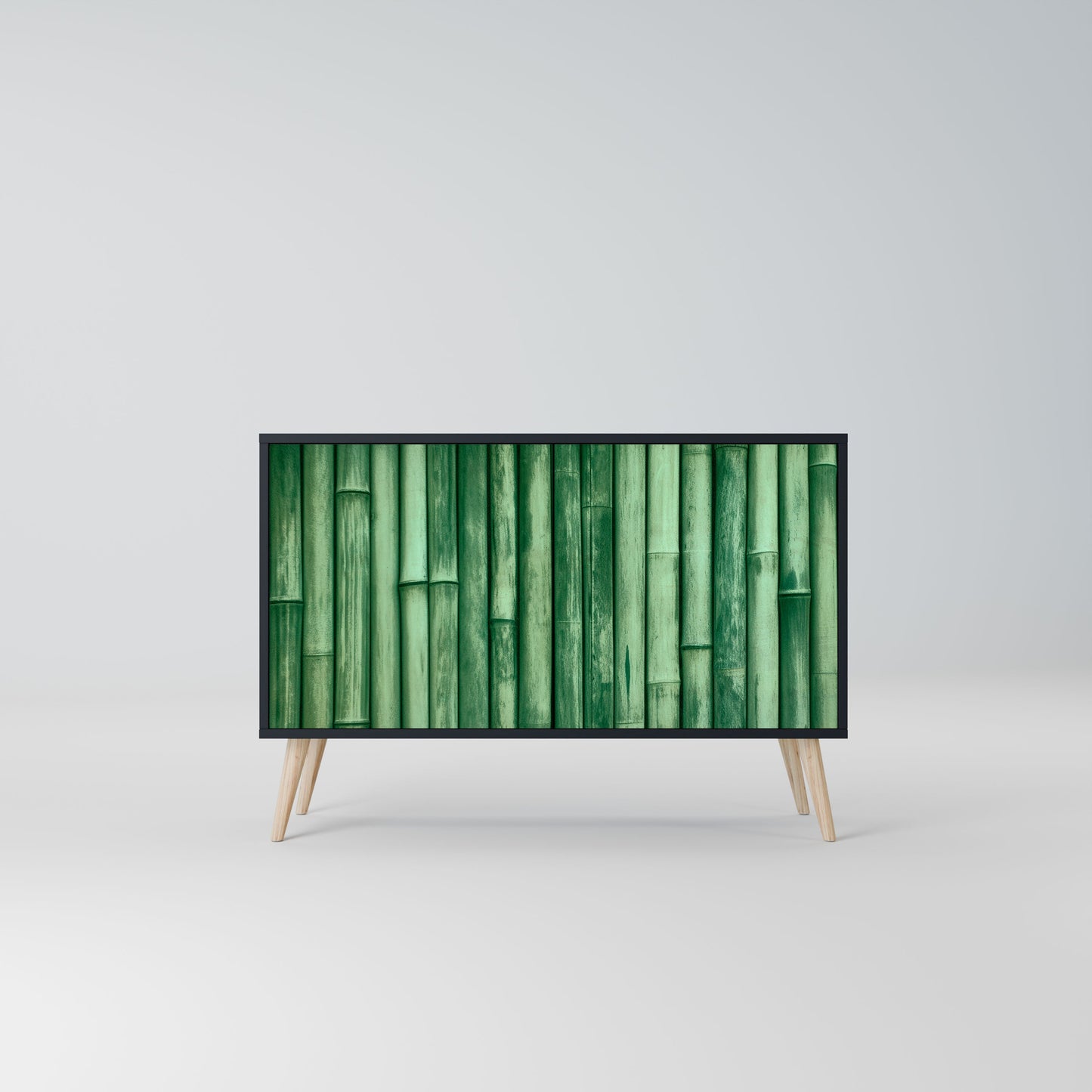 Credenza a 2 ante NATURAL GREEN in finitura nera