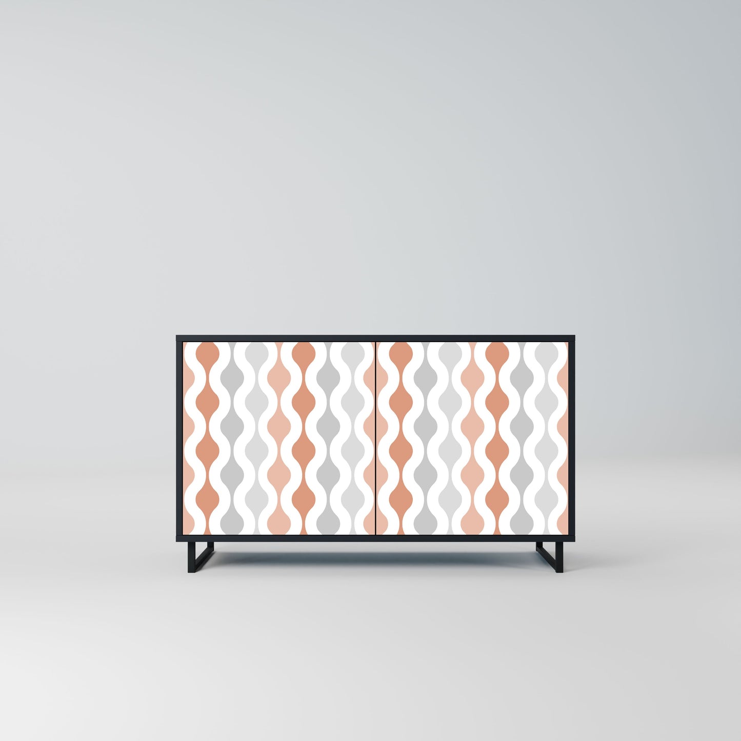 Credenza HAZY NOSTALGIA a 2 ante in finitura nera
