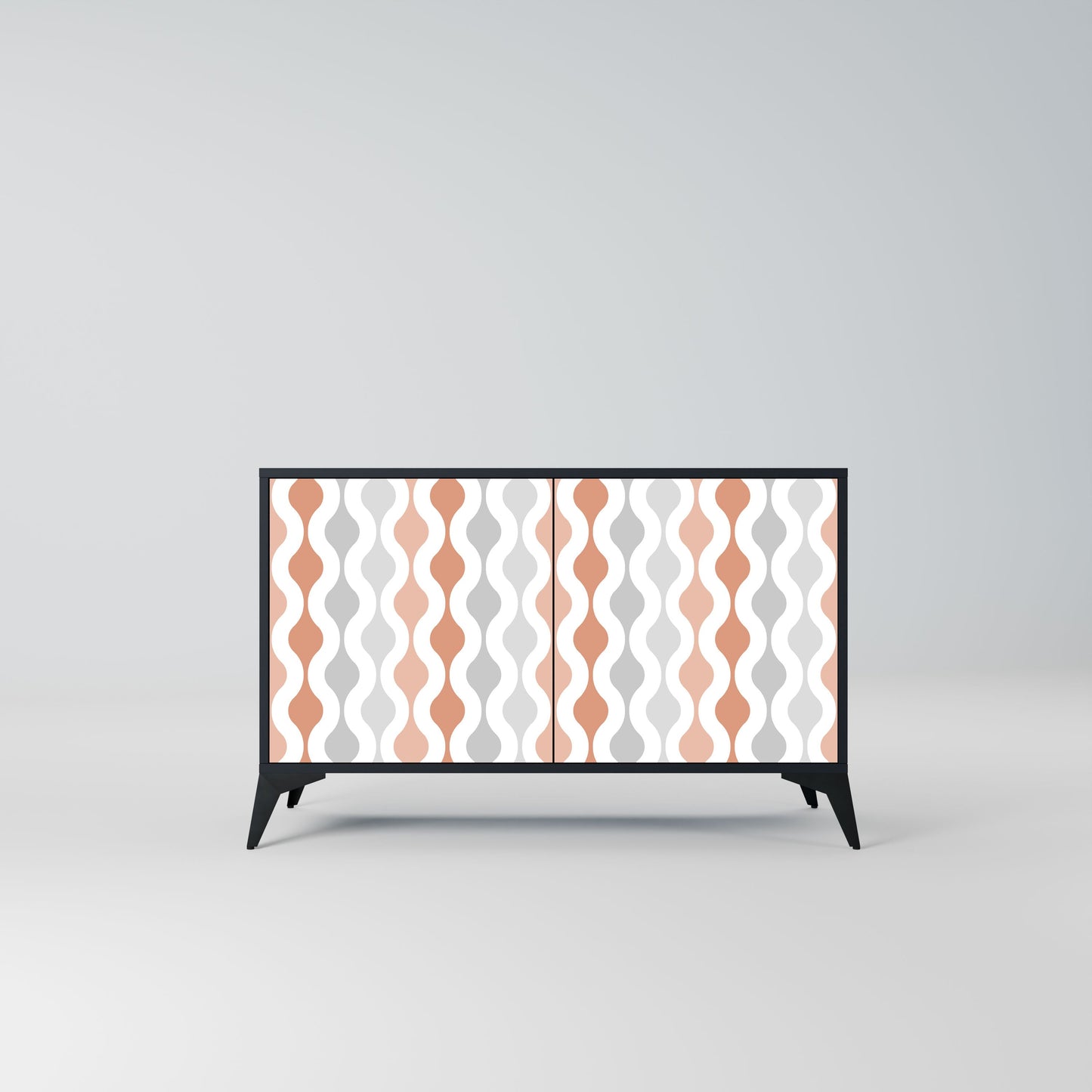Credenza HAZY NOSTALGIA a 2 ante in finitura nera