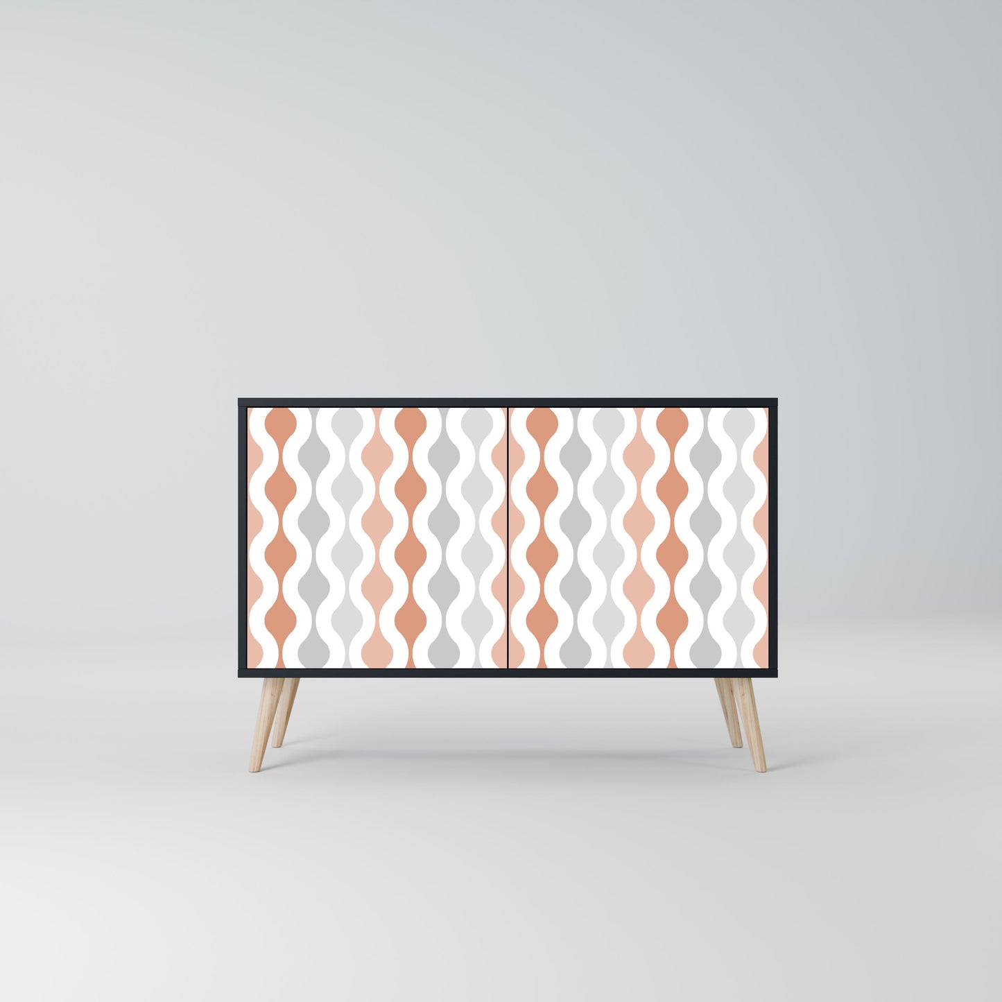 Credenza HAZY NOSTALGIA a 2 ante in finitura nera