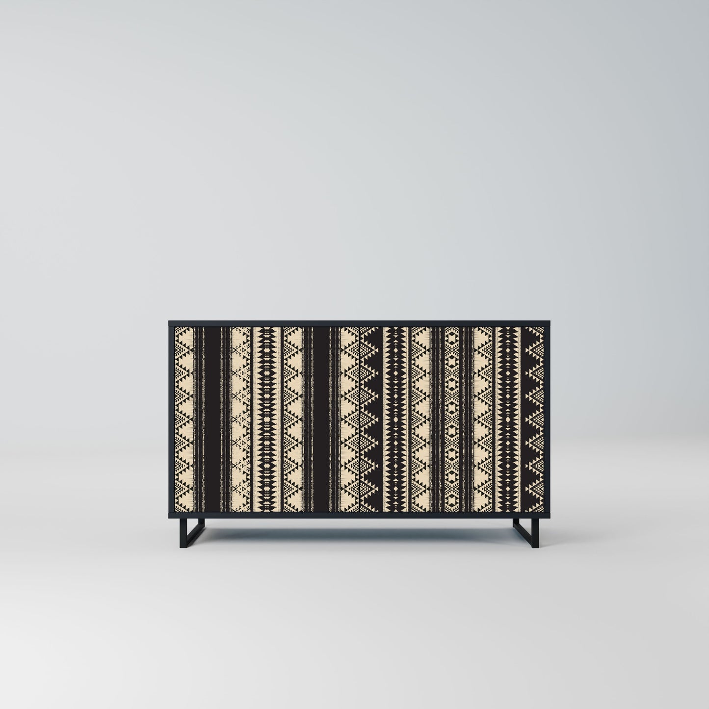 Credenza AZTEC a 2 ante in finitura nera