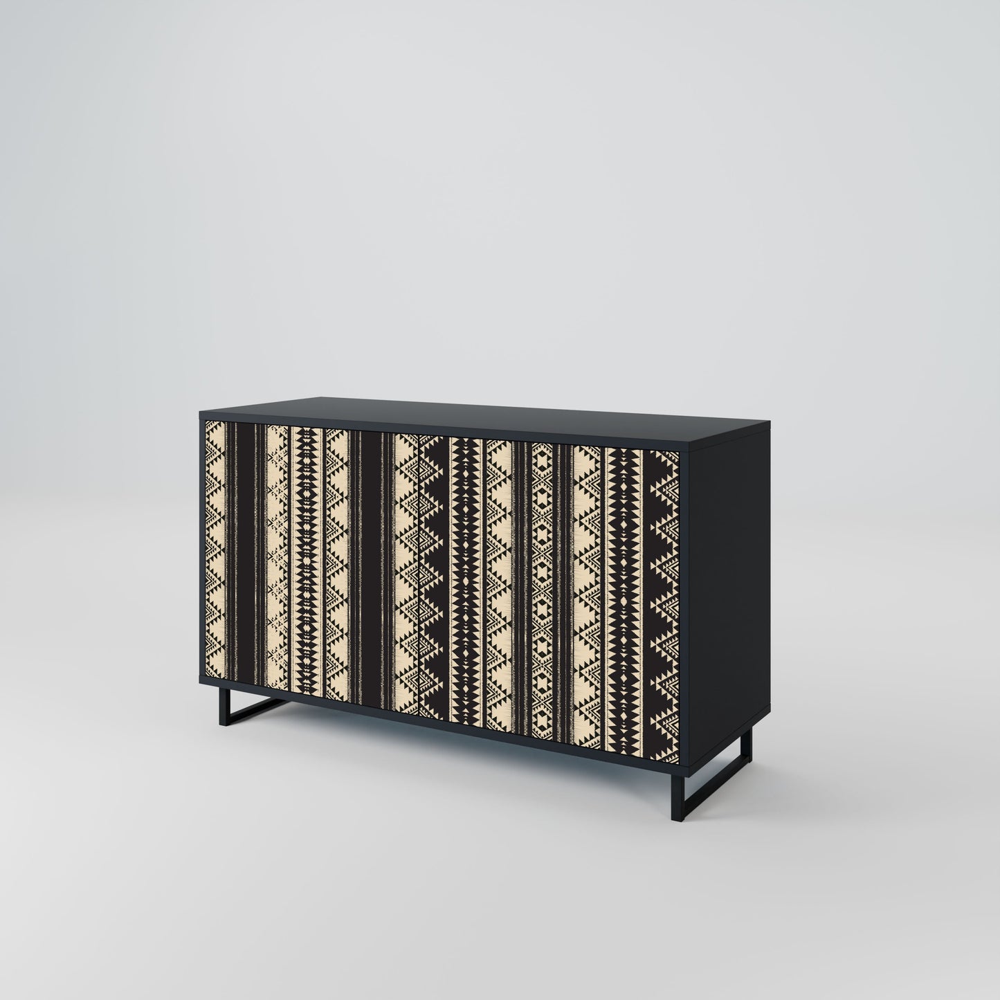 Credenza AZTEC a 2 ante in finitura nera