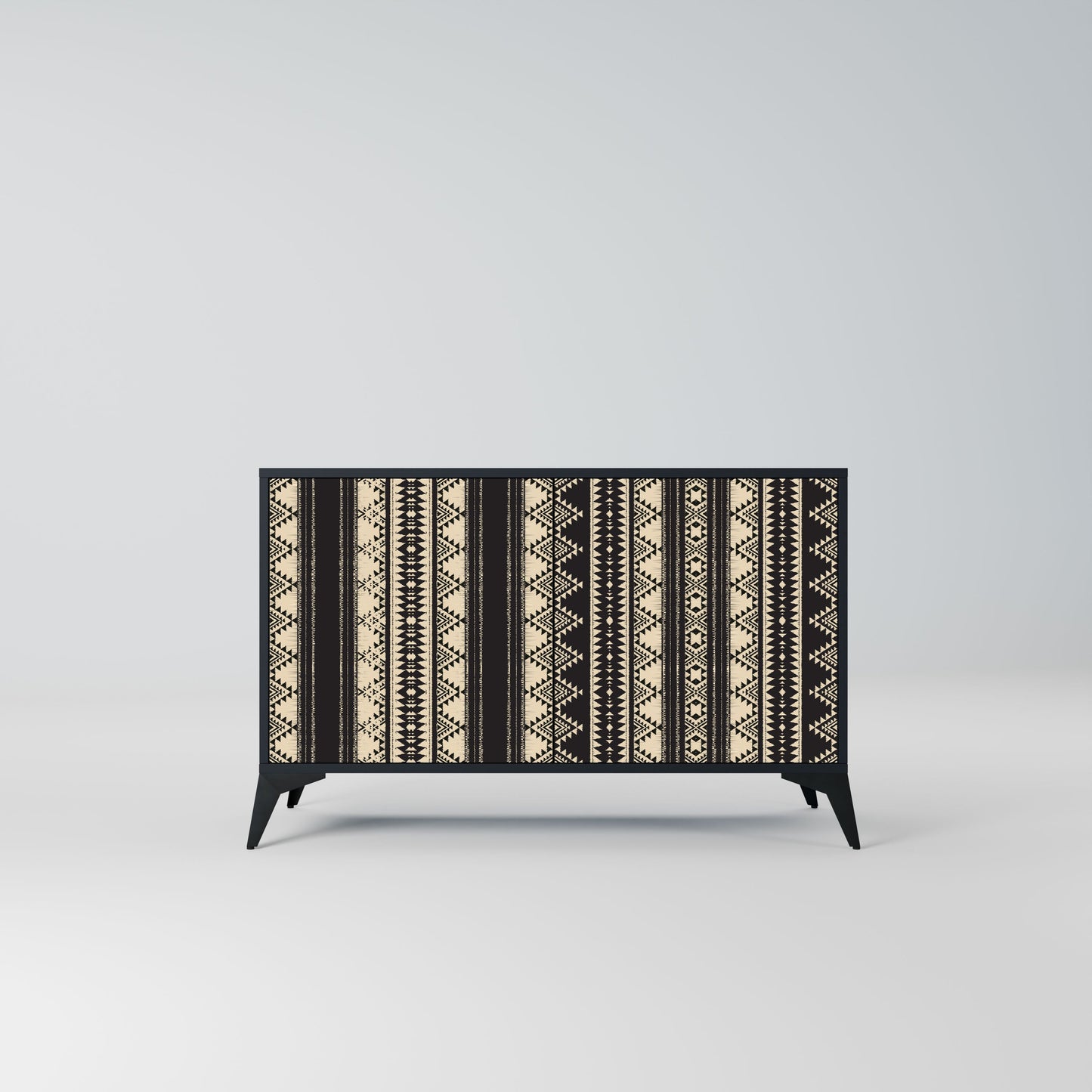 Credenza AZTEC a 2 ante in finitura nera