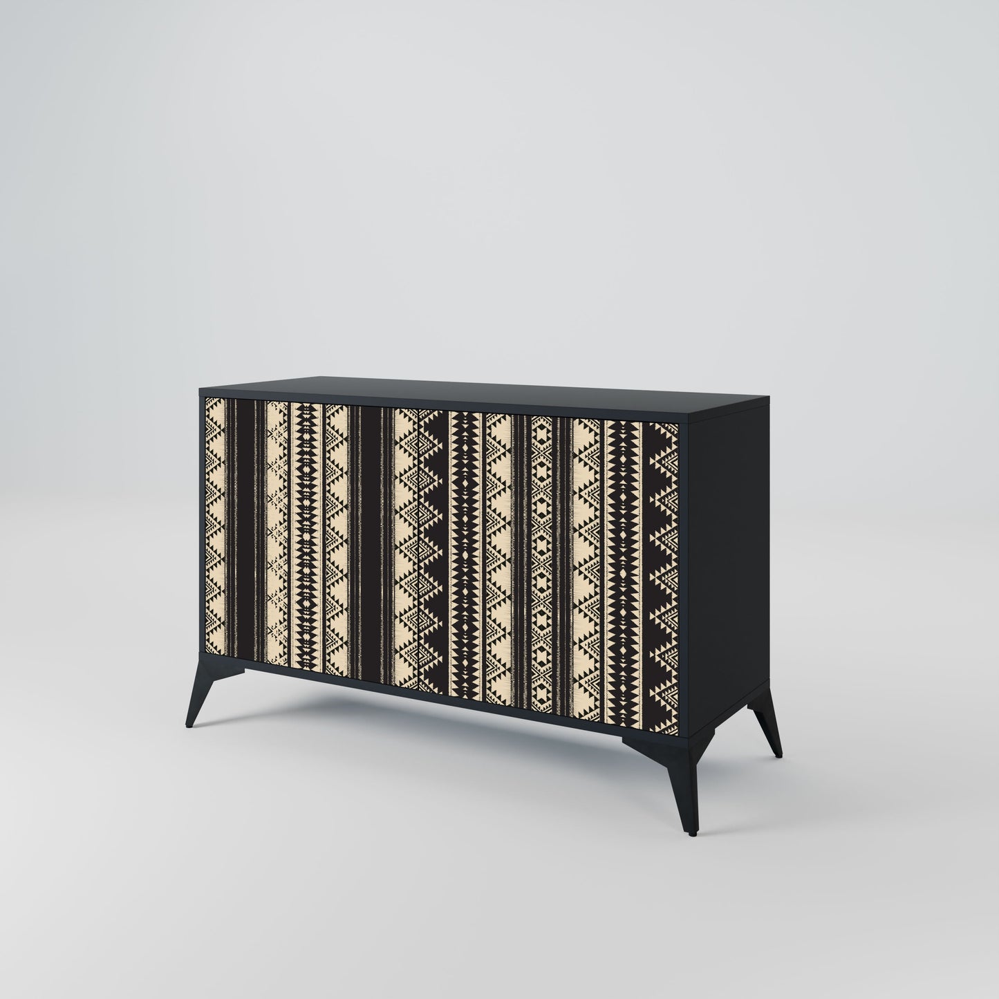 Credenza AZTEC a 2 ante in finitura nera