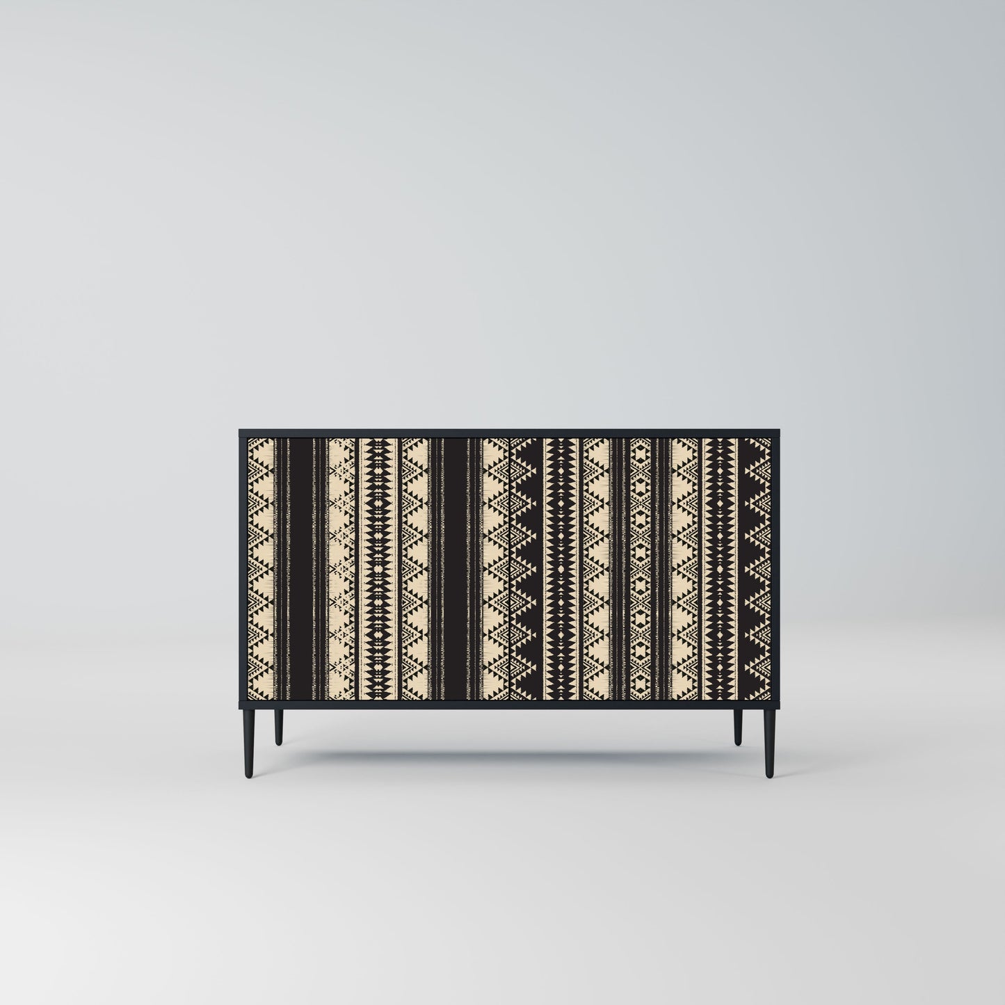 Credenza AZTEC a 2 ante in finitura nera