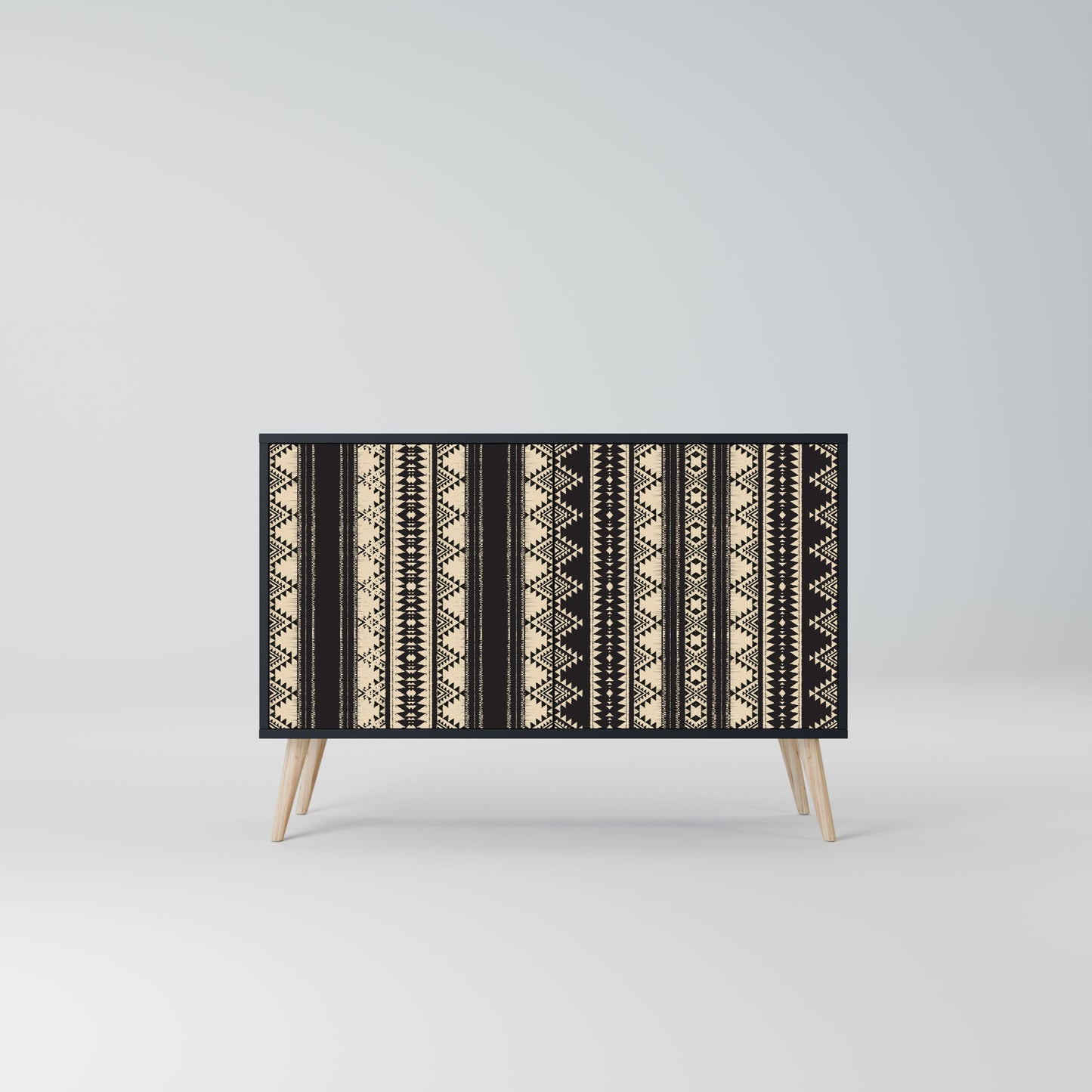 Credenza AZTEC a 2 ante in finitura nera