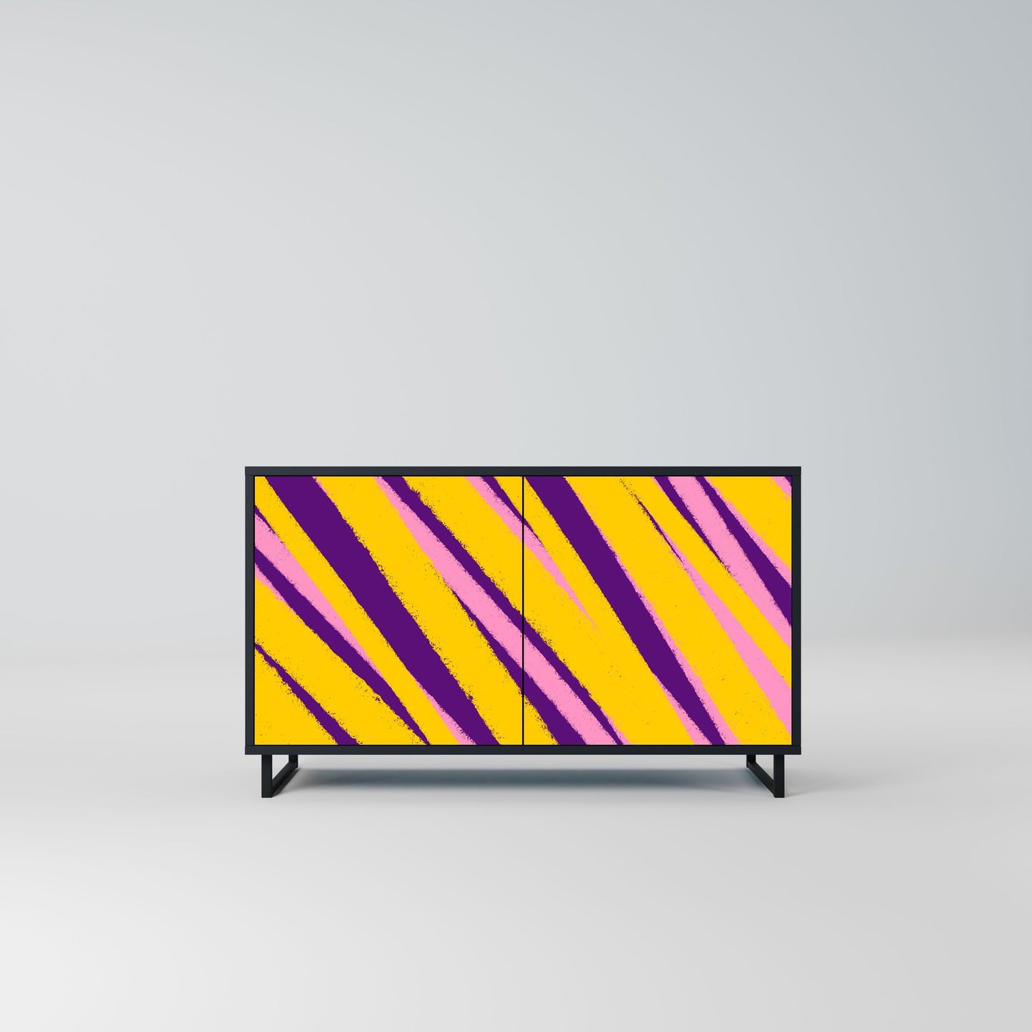 Credenza a 2 ante DREAMS COME TRUE in finitura nera