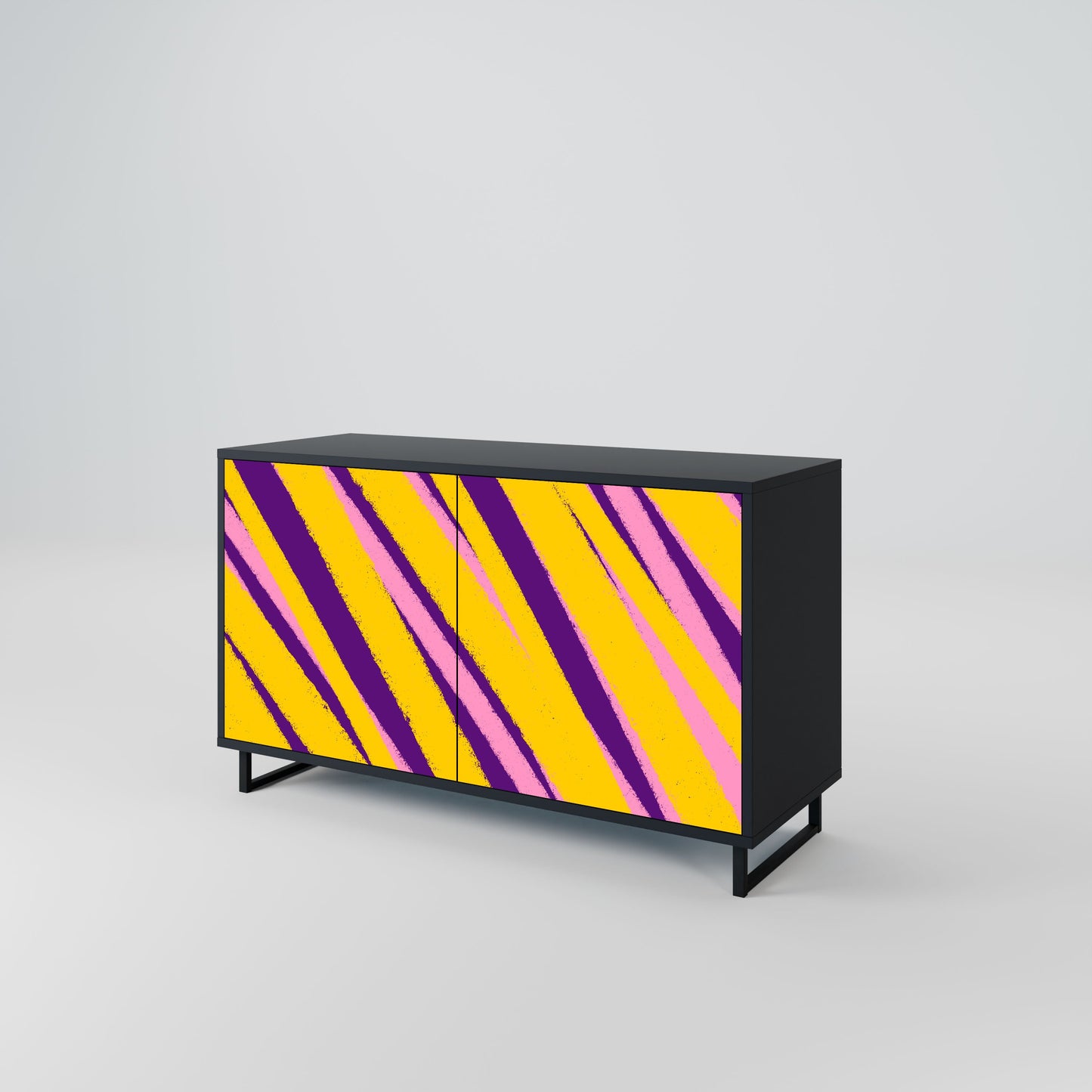 Credenza a 2 ante DREAMS COME TRUE in finitura nera