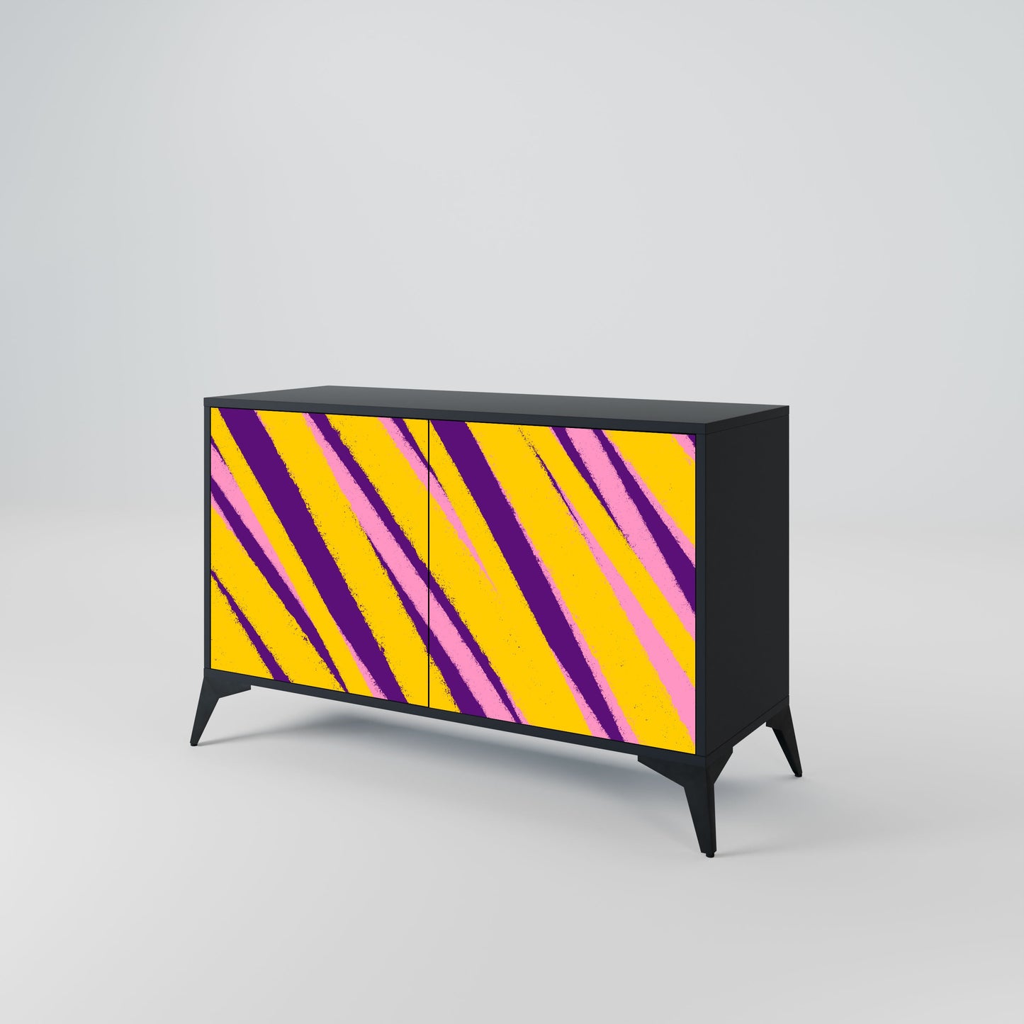 Credenza a 2 ante DREAMS COME TRUE in finitura nera
