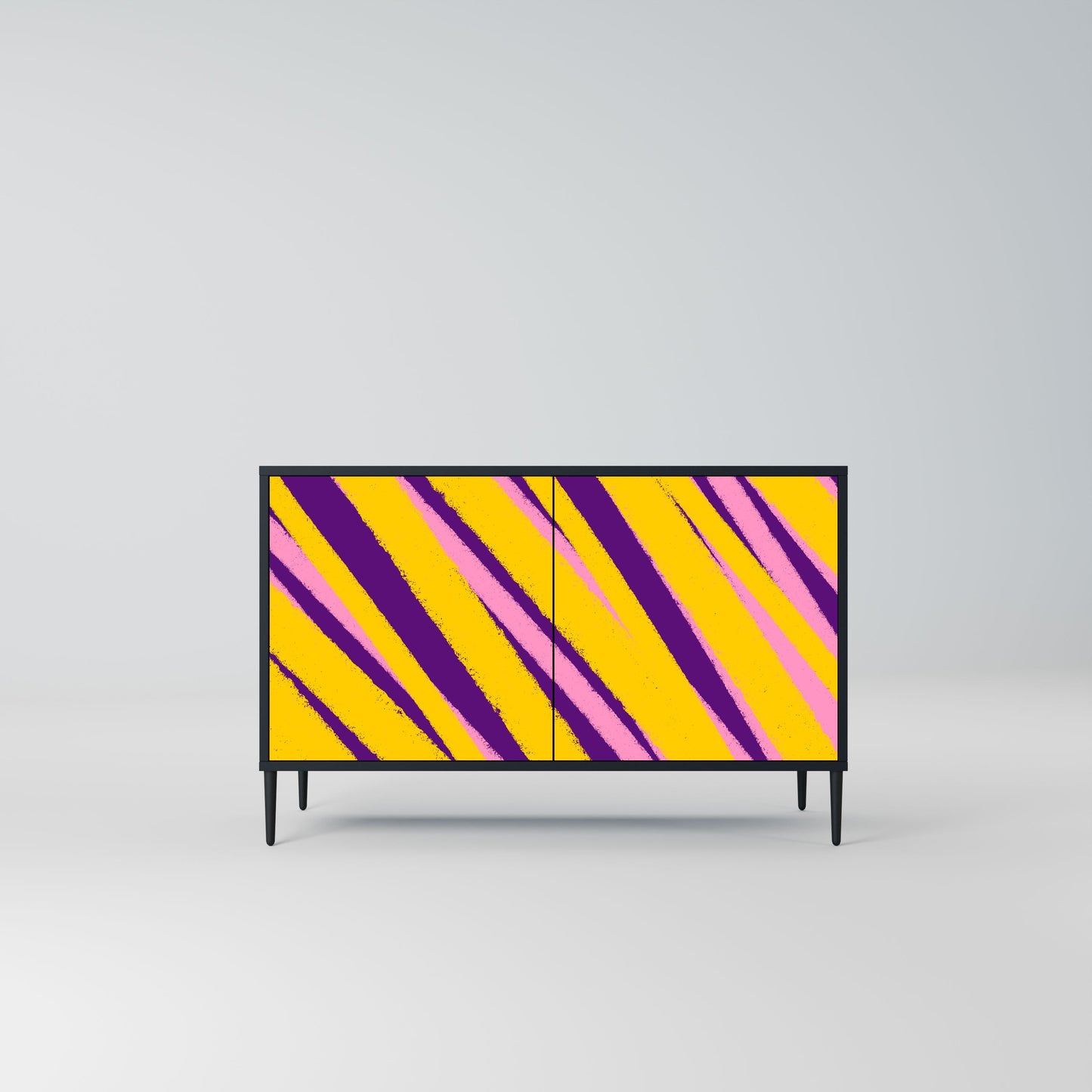 Credenza a 2 ante DREAMS COME TRUE in finitura nera