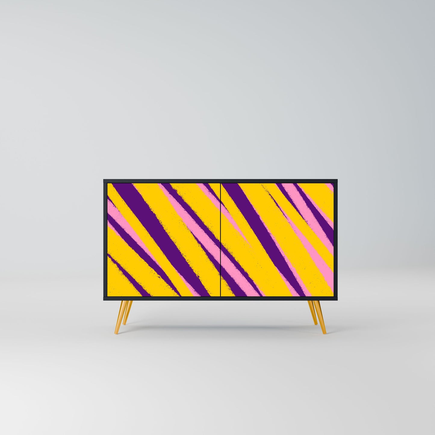 Credenza a 2 ante DREAMS COME TRUE in finitura nera