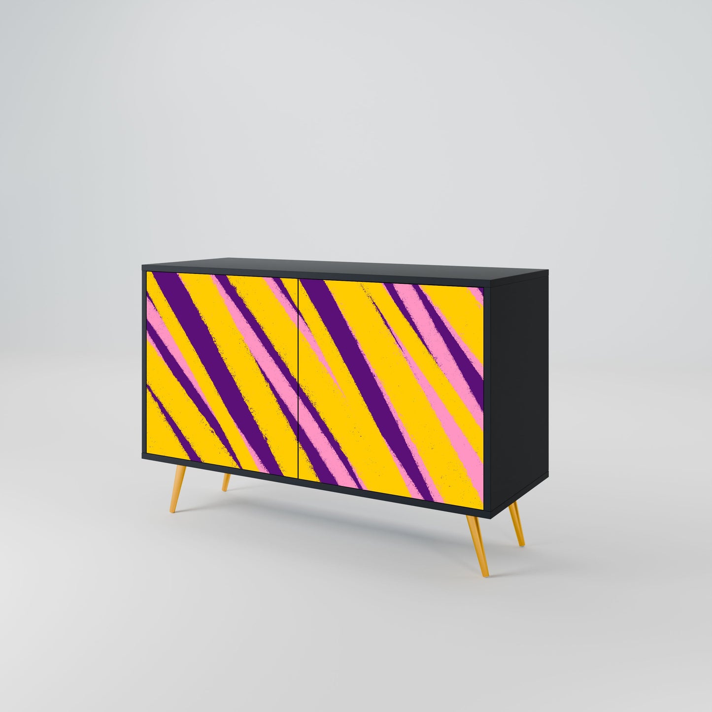 Credenza a 2 ante DREAMS COME TRUE in finitura nera