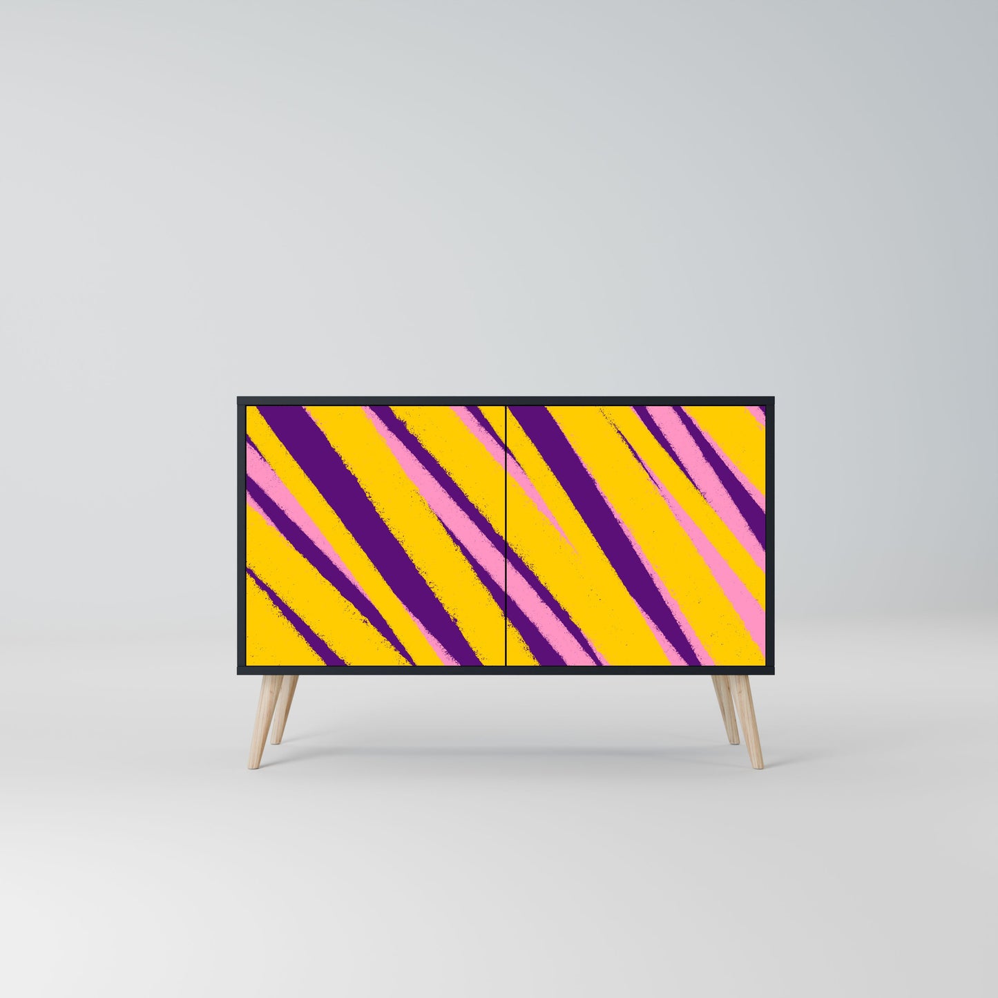 Credenza a 2 ante DREAMS COME TRUE in finitura nera
