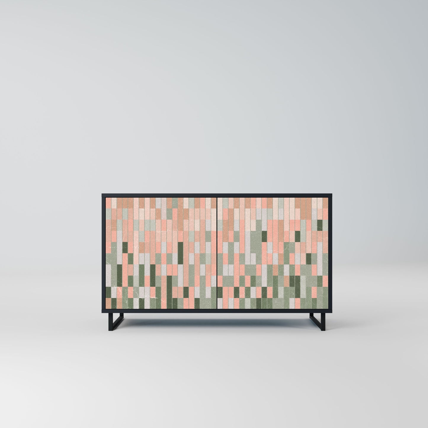 BUILDING THE FUTURE Credenza a 2 ante in finitura nera