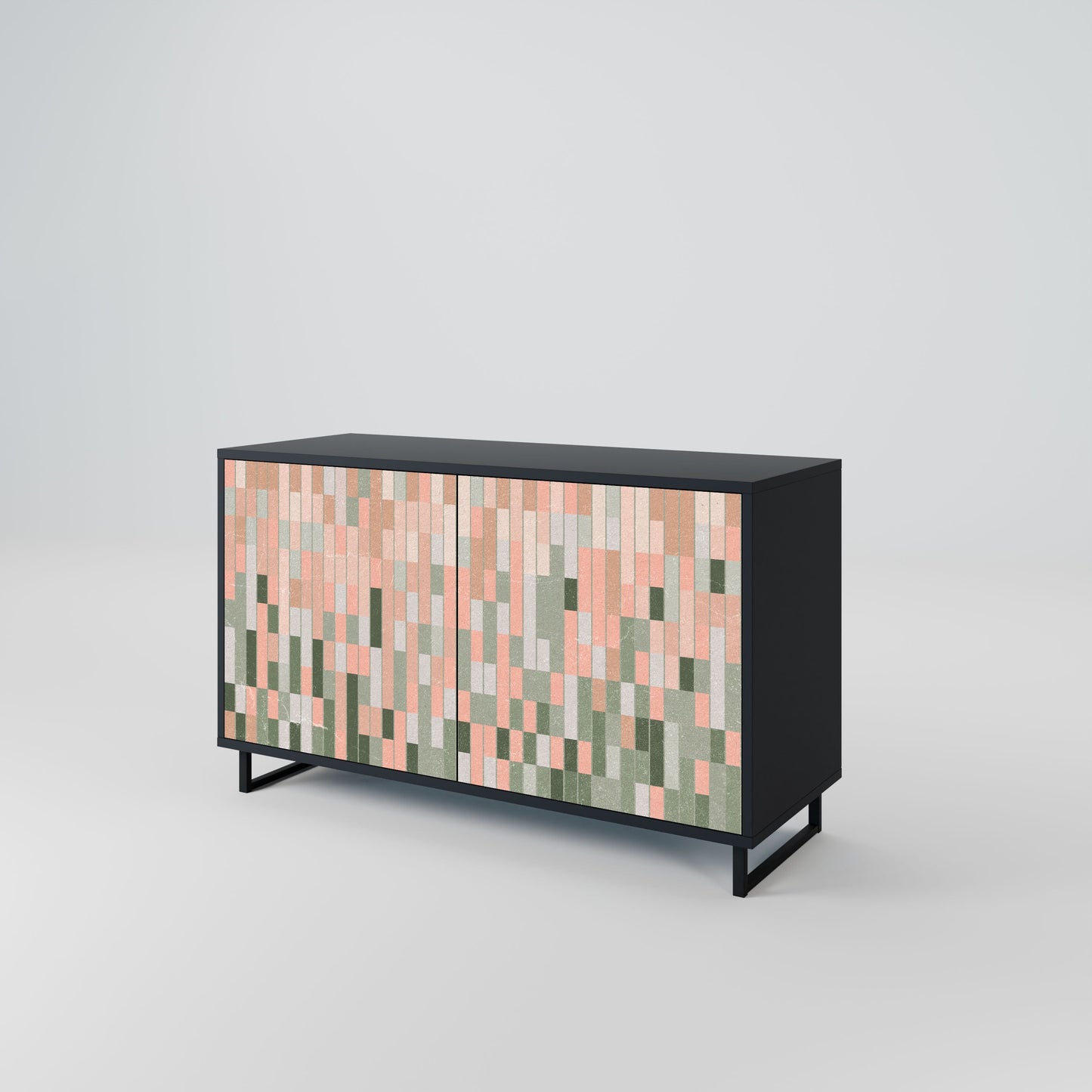 BUILDING THE FUTURE Credenza a 2 ante in finitura nera
