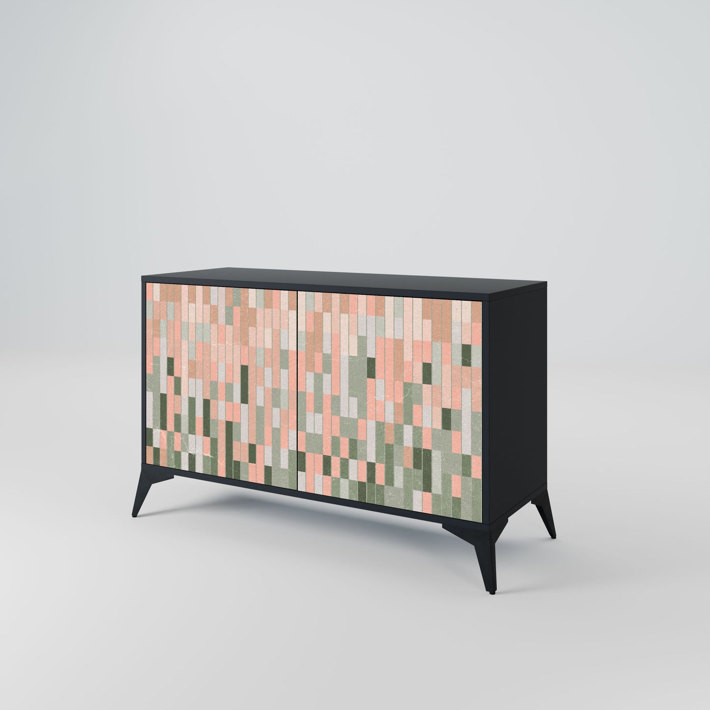 BUILDING THE FUTURE Credenza a 2 ante in finitura nera