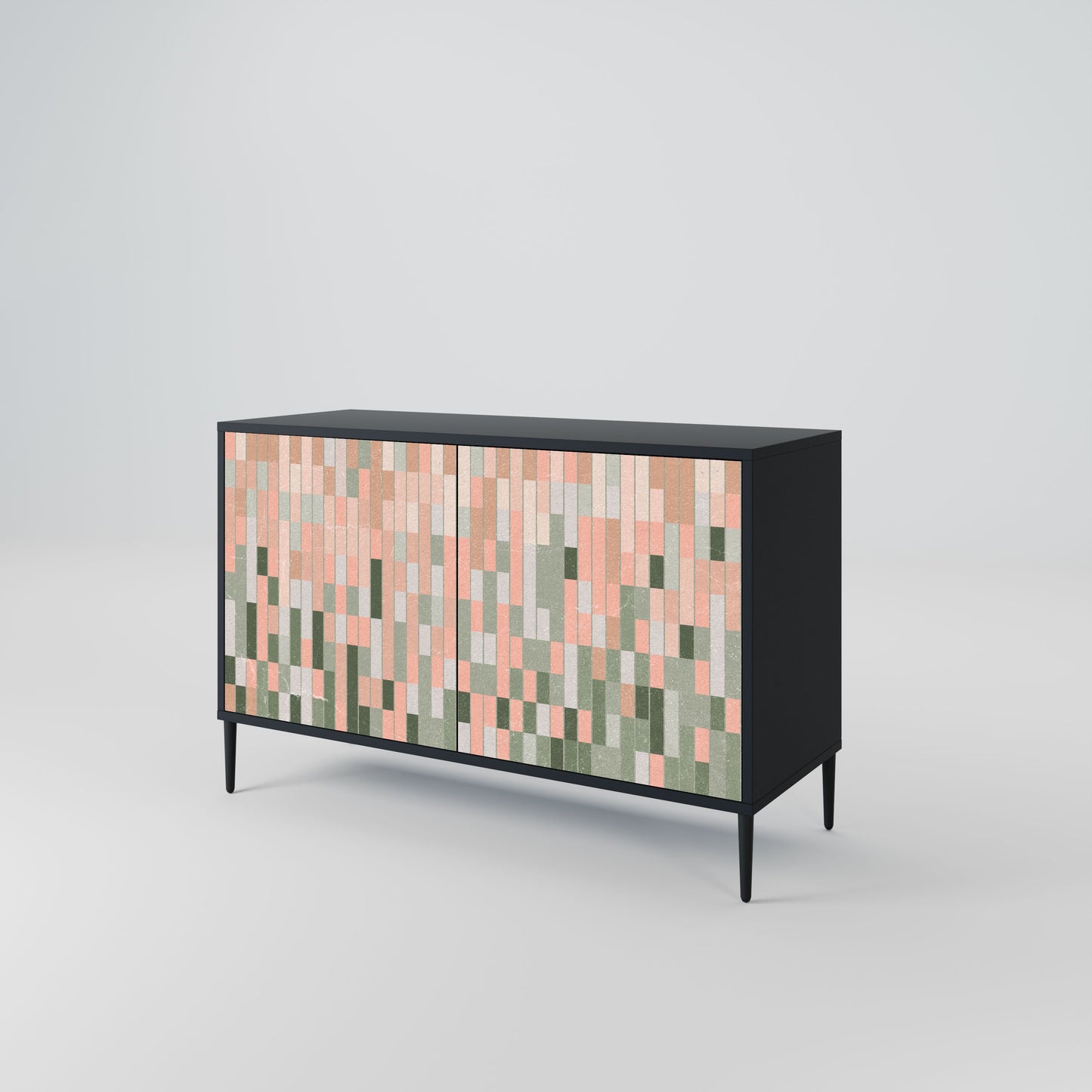 BUILDING THE FUTURE Credenza a 2 ante in finitura nera