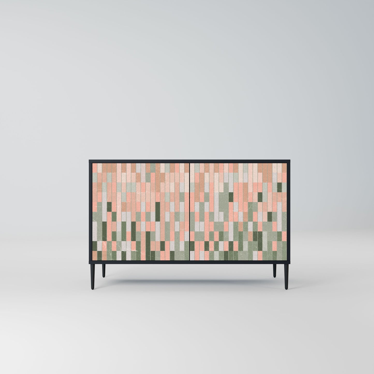BUILDING THE FUTURE Credenza a 2 ante in finitura nera