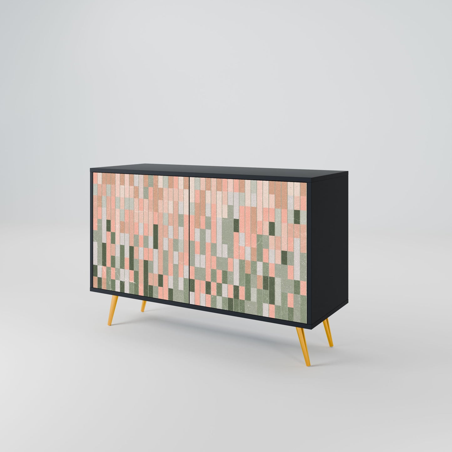 BUILDING THE FUTURE Credenza a 2 ante in finitura nera