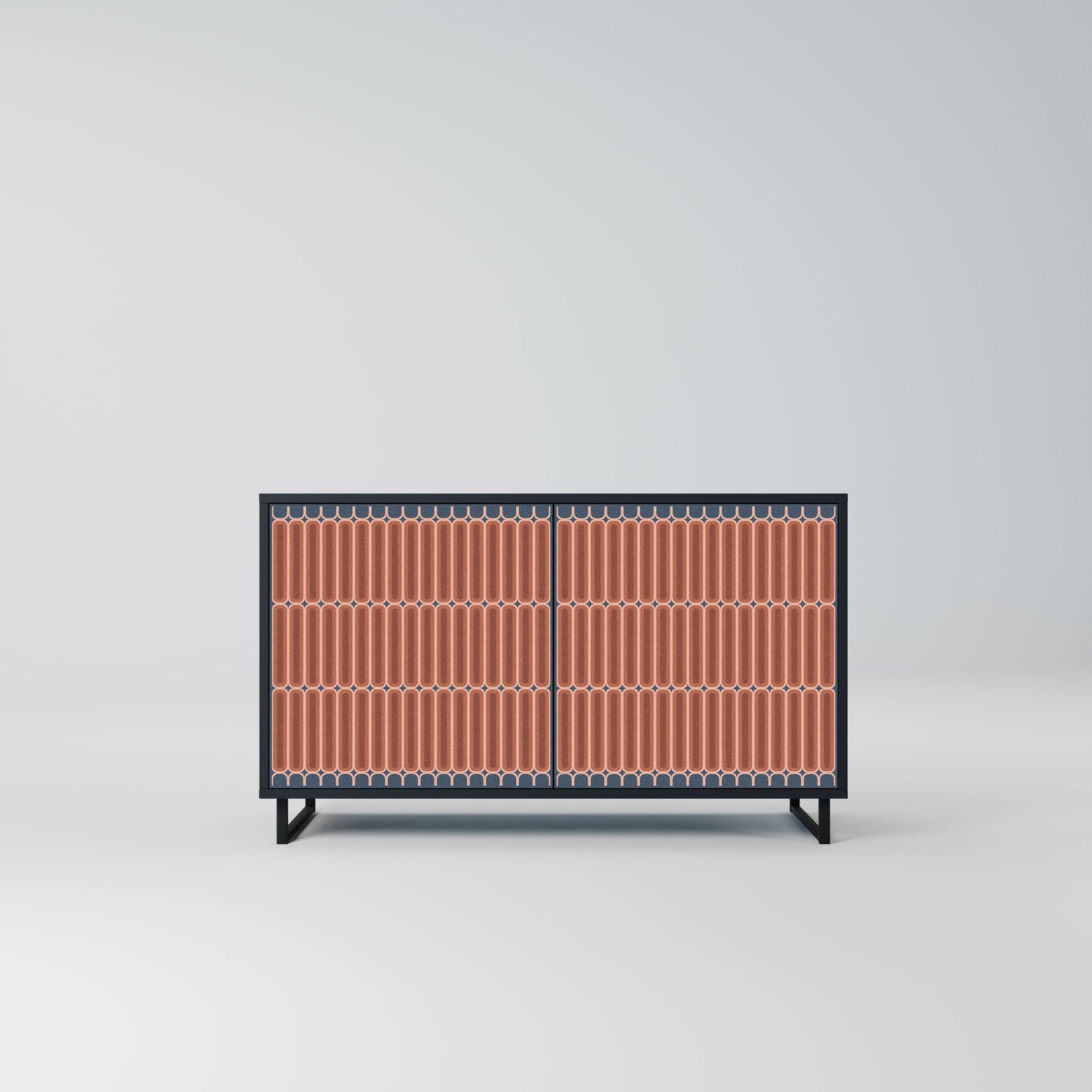 Credenza a 2 ante HYPNOTIC GATE in finitura nera