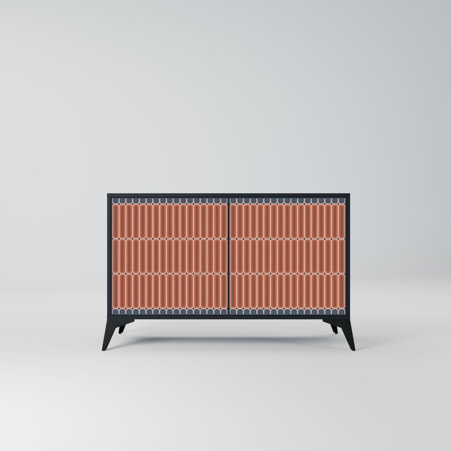 Credenza a 2 ante HYPNOTIC GATE in finitura nera