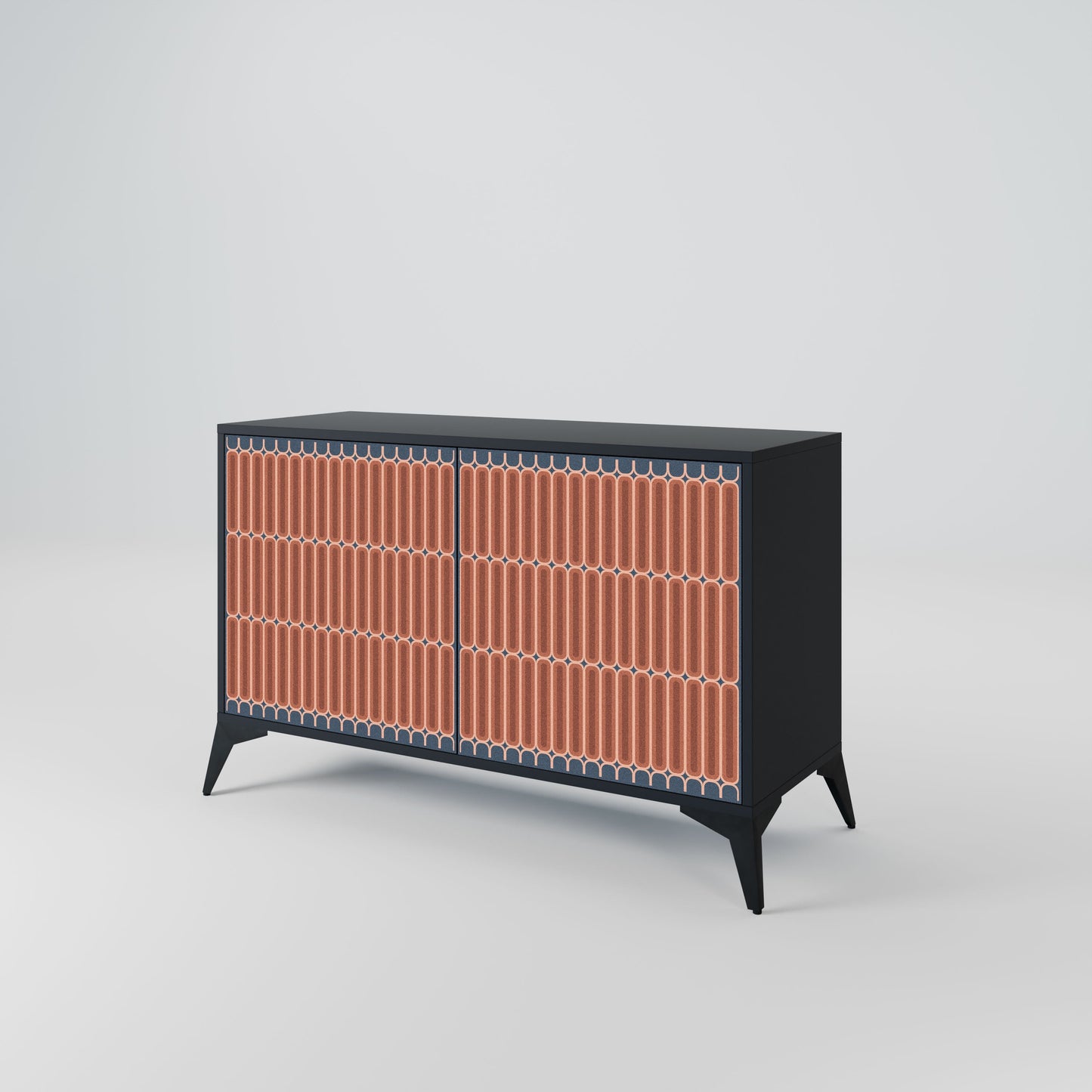 Credenza a 2 ante HYPNOTIC GATE in finitura nera