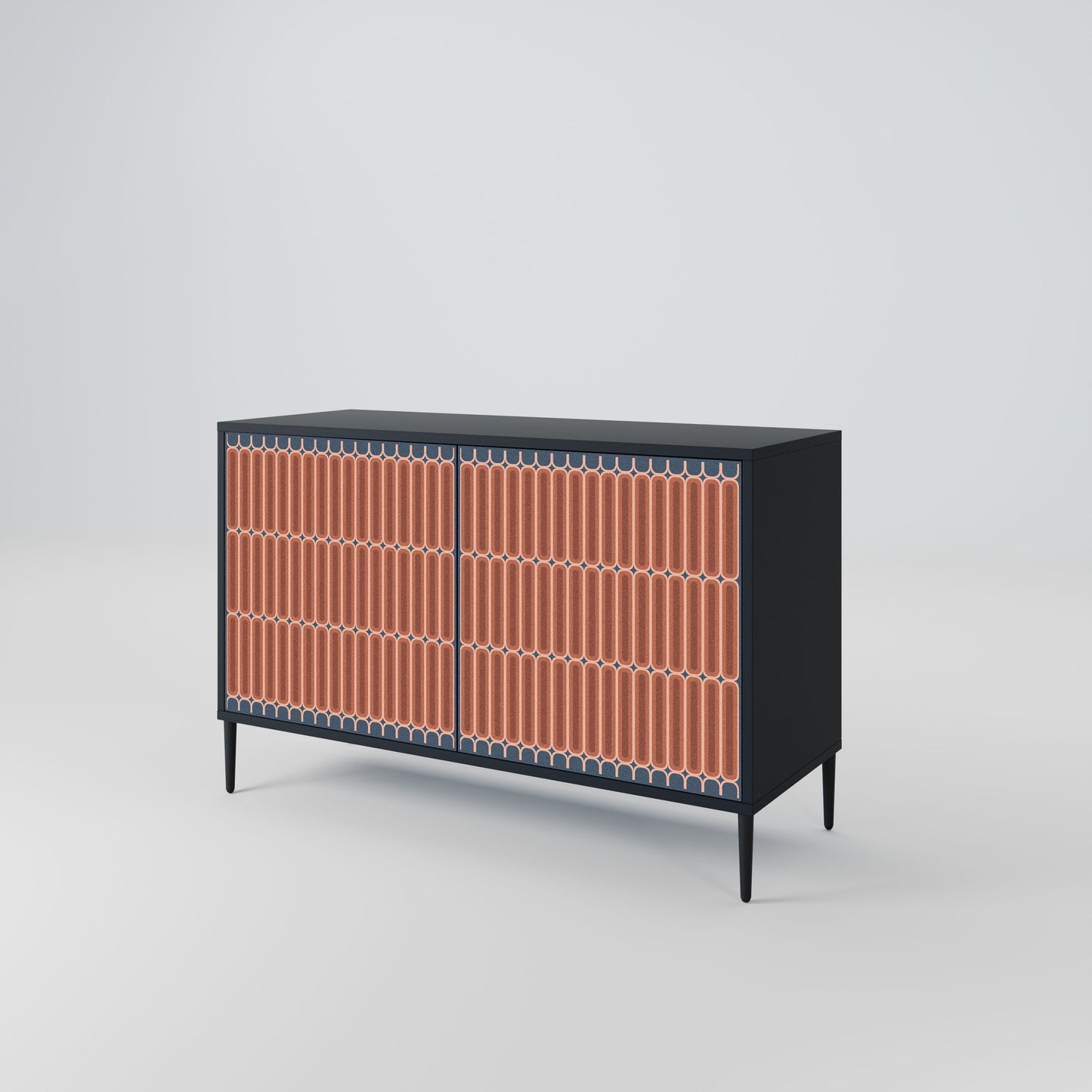 Credenza a 2 ante HYPNOTIC GATE in finitura nera