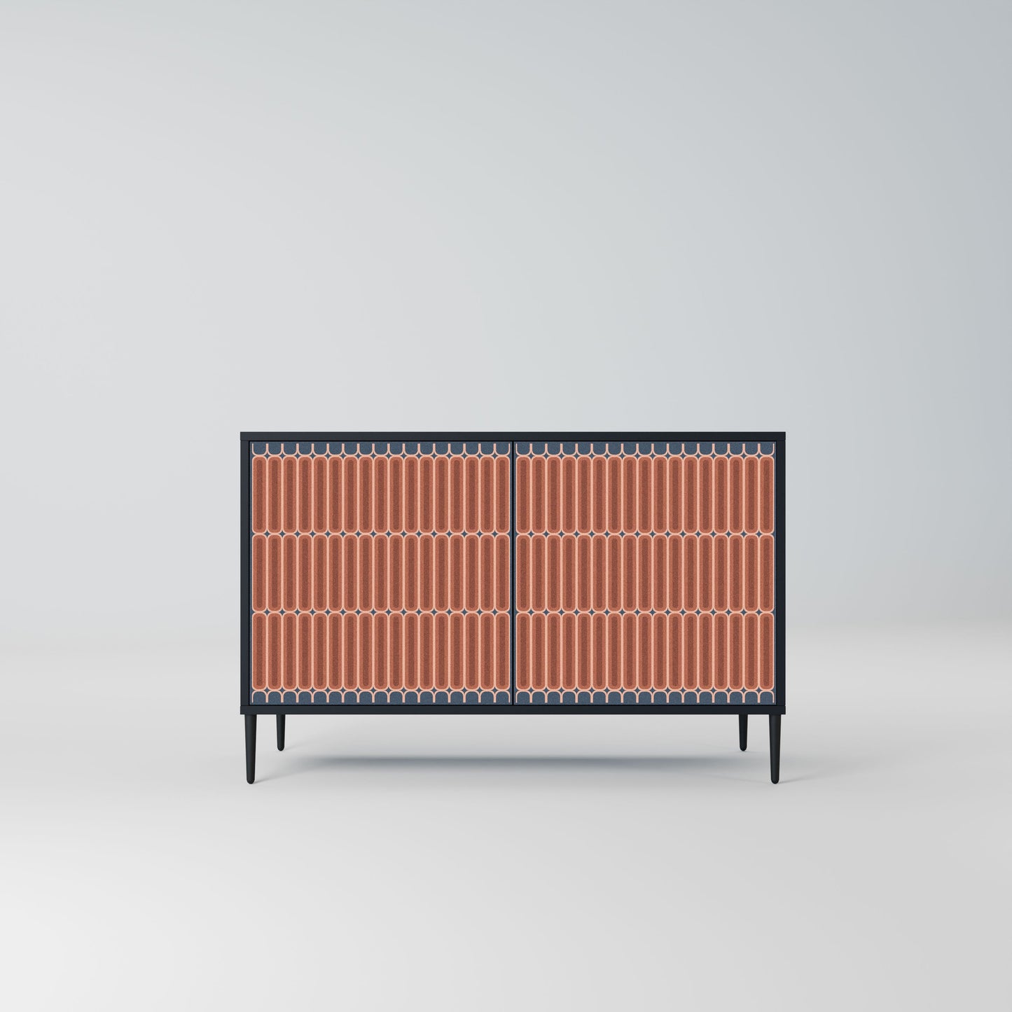 Credenza a 2 ante HYPNOTIC GATE in finitura nera