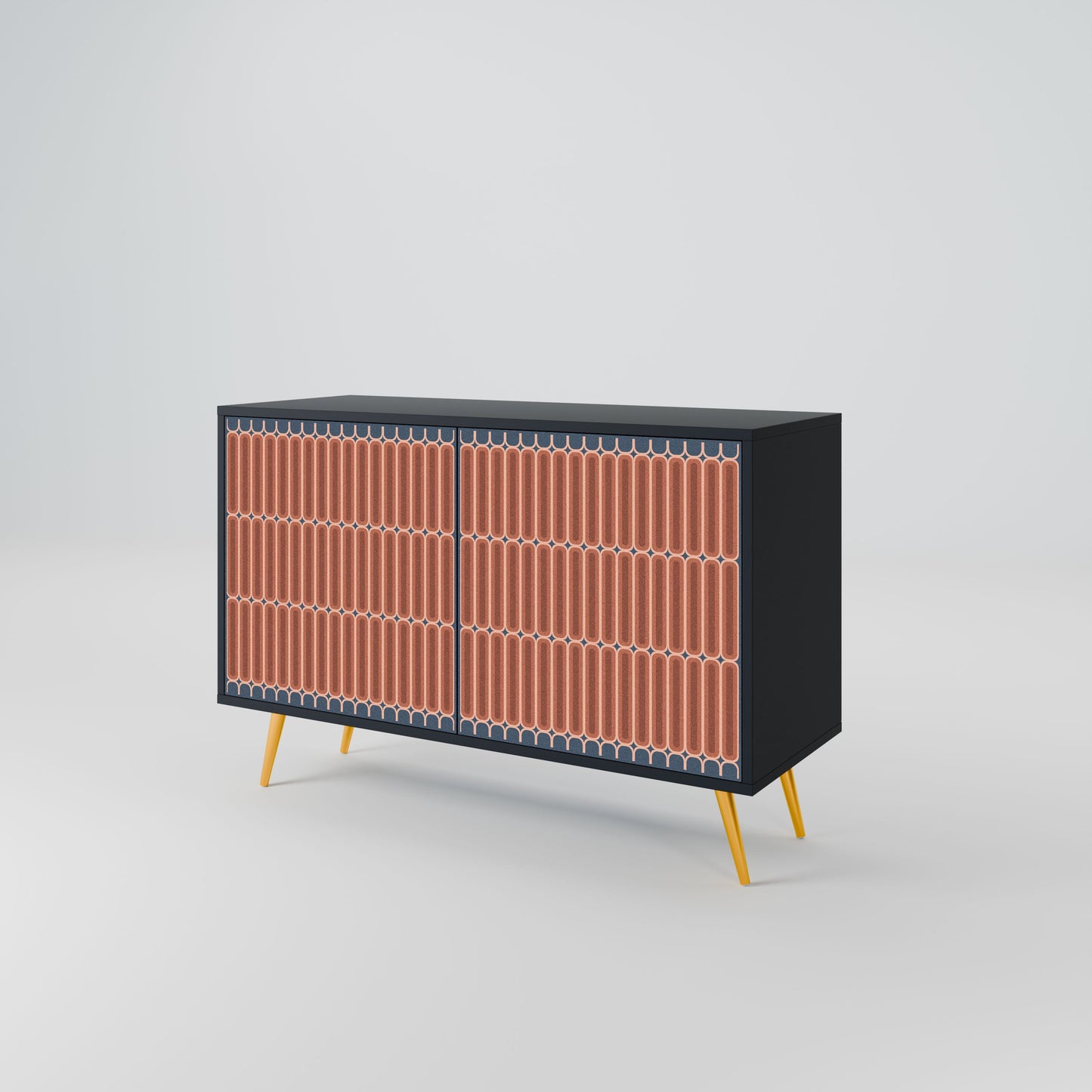 Credenza a 2 ante HYPNOTIC GATE in finitura nera