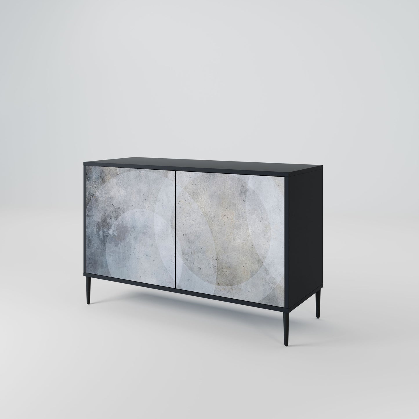 Credenza MUTED ARC a 2 ante con finitura nera