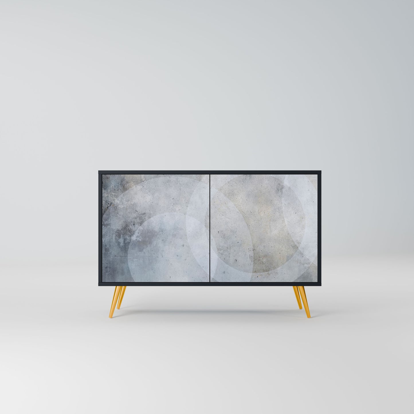 Credenza MUTED ARC a 2 ante con finitura nera