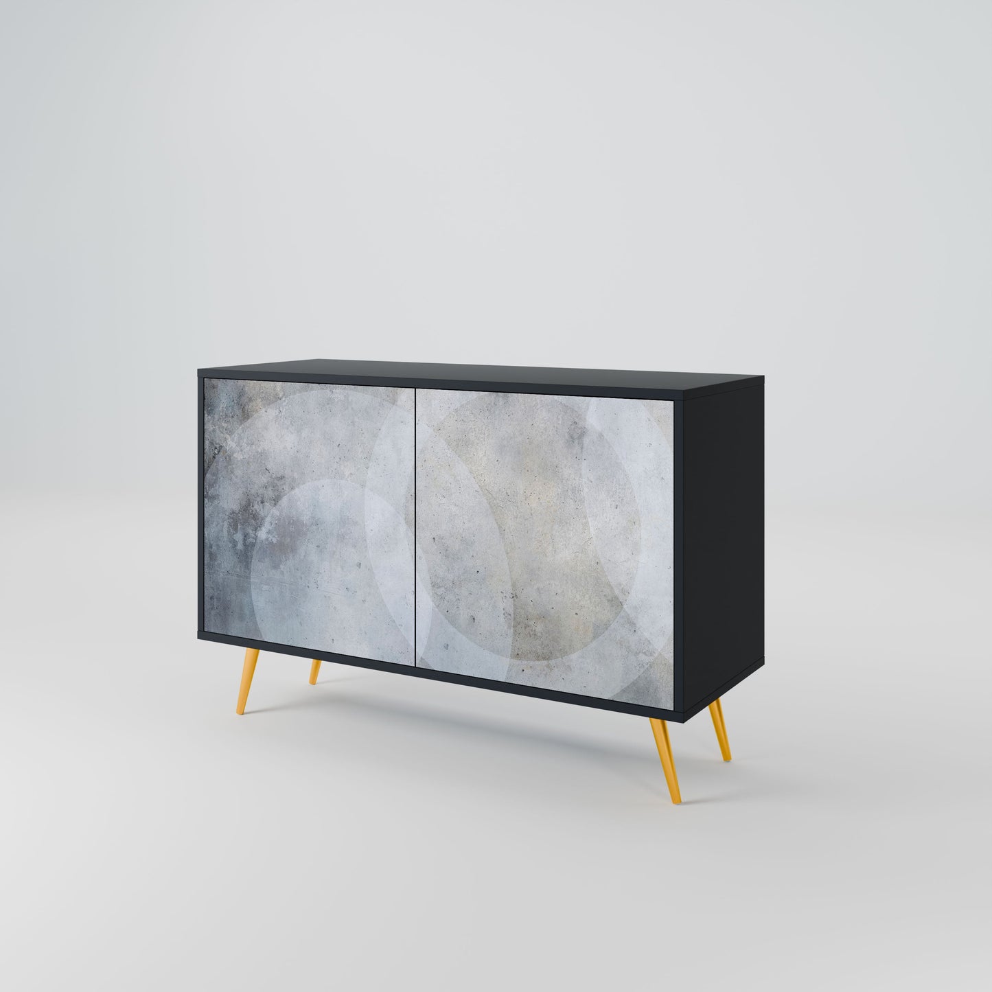 Credenza MUTED ARC a 2 ante con finitura nera