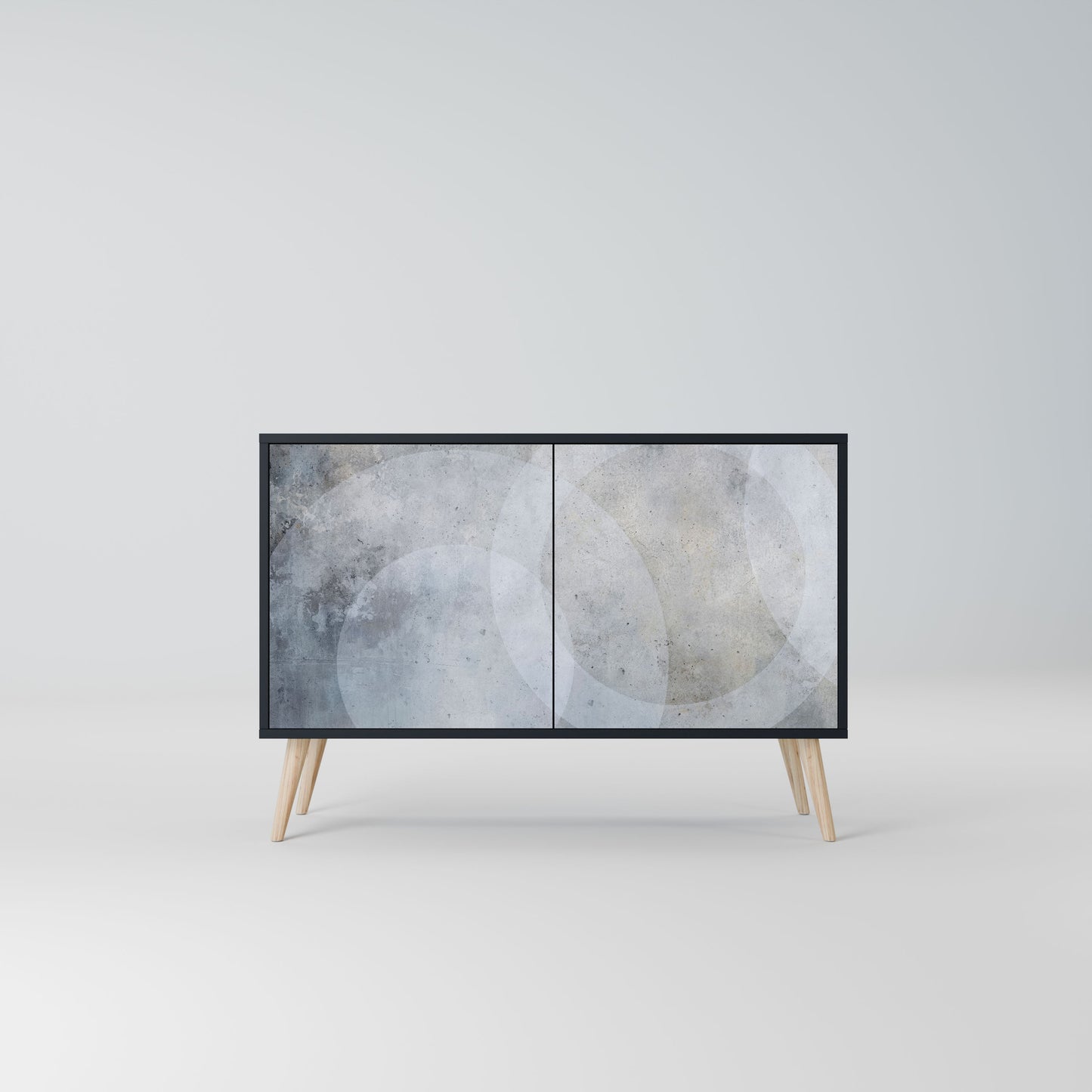 Credenza MUTED ARC a 2 ante con finitura nera