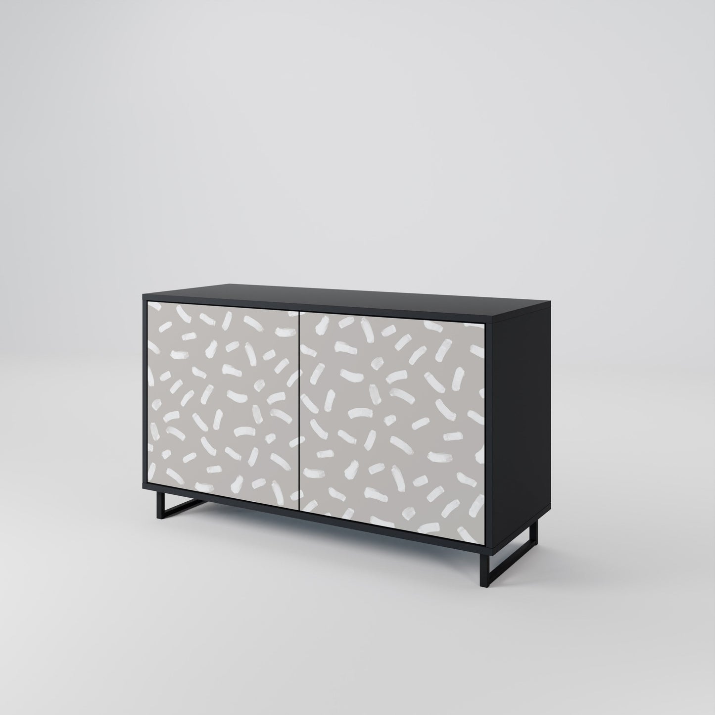 Credenza a 2 ante PASSING SECONDS in finitura nera