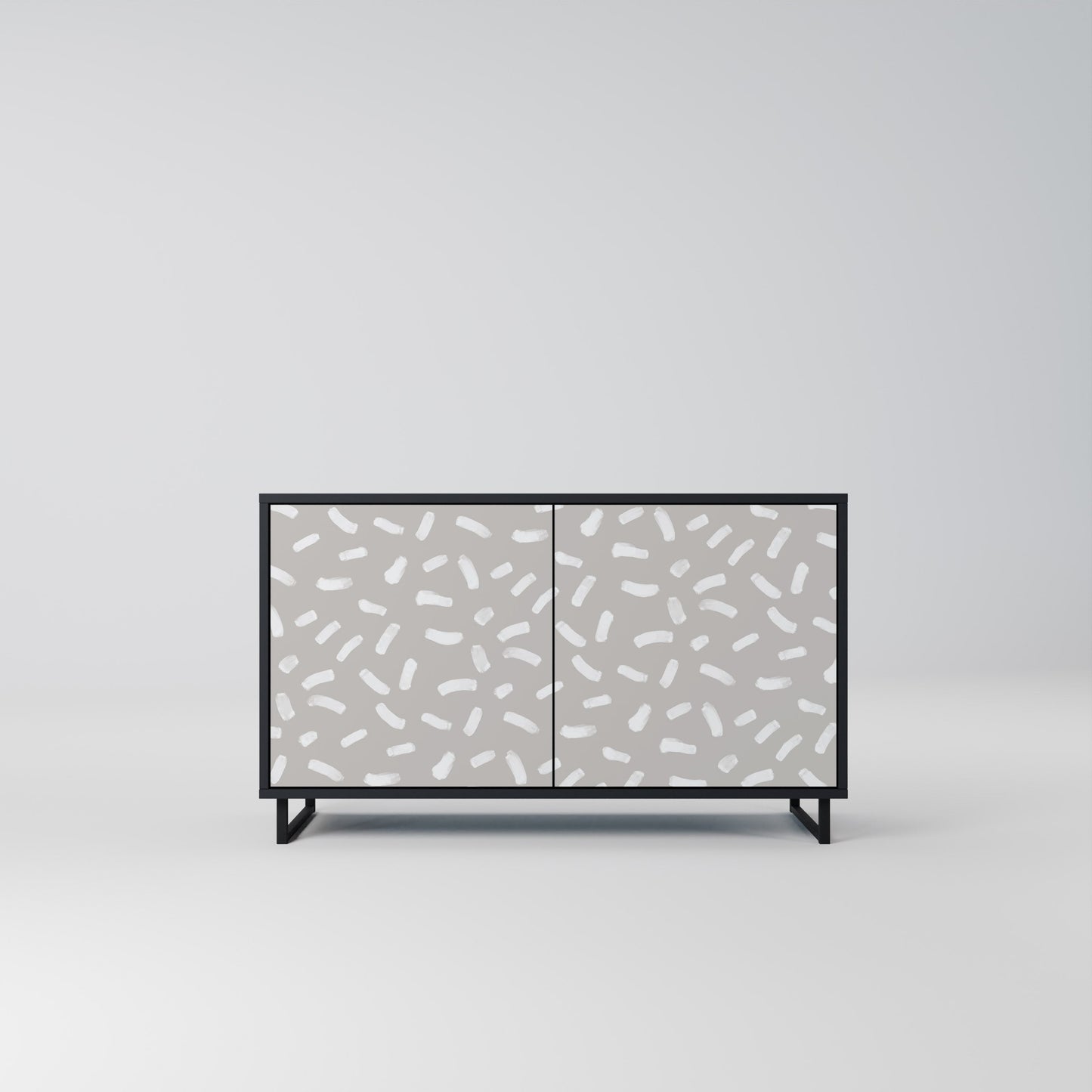 Credenza a 2 ante PASSING SECONDS in finitura nera