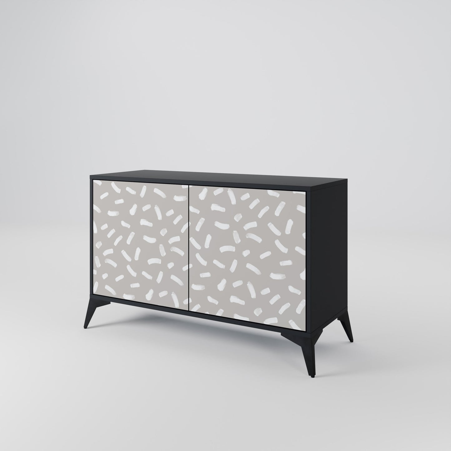 Credenza a 2 ante PASSING SECONDS in finitura nera