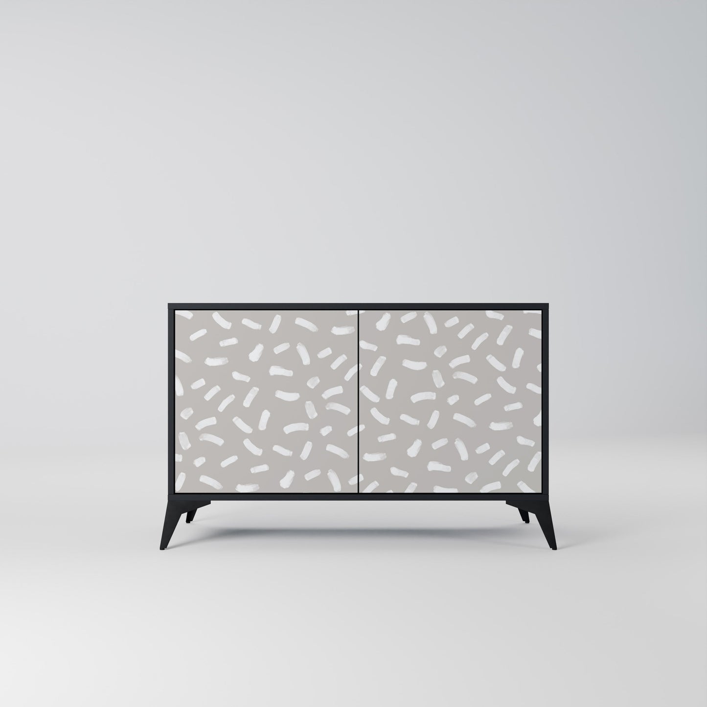 Credenza a 2 ante PASSING SECONDS in finitura nera