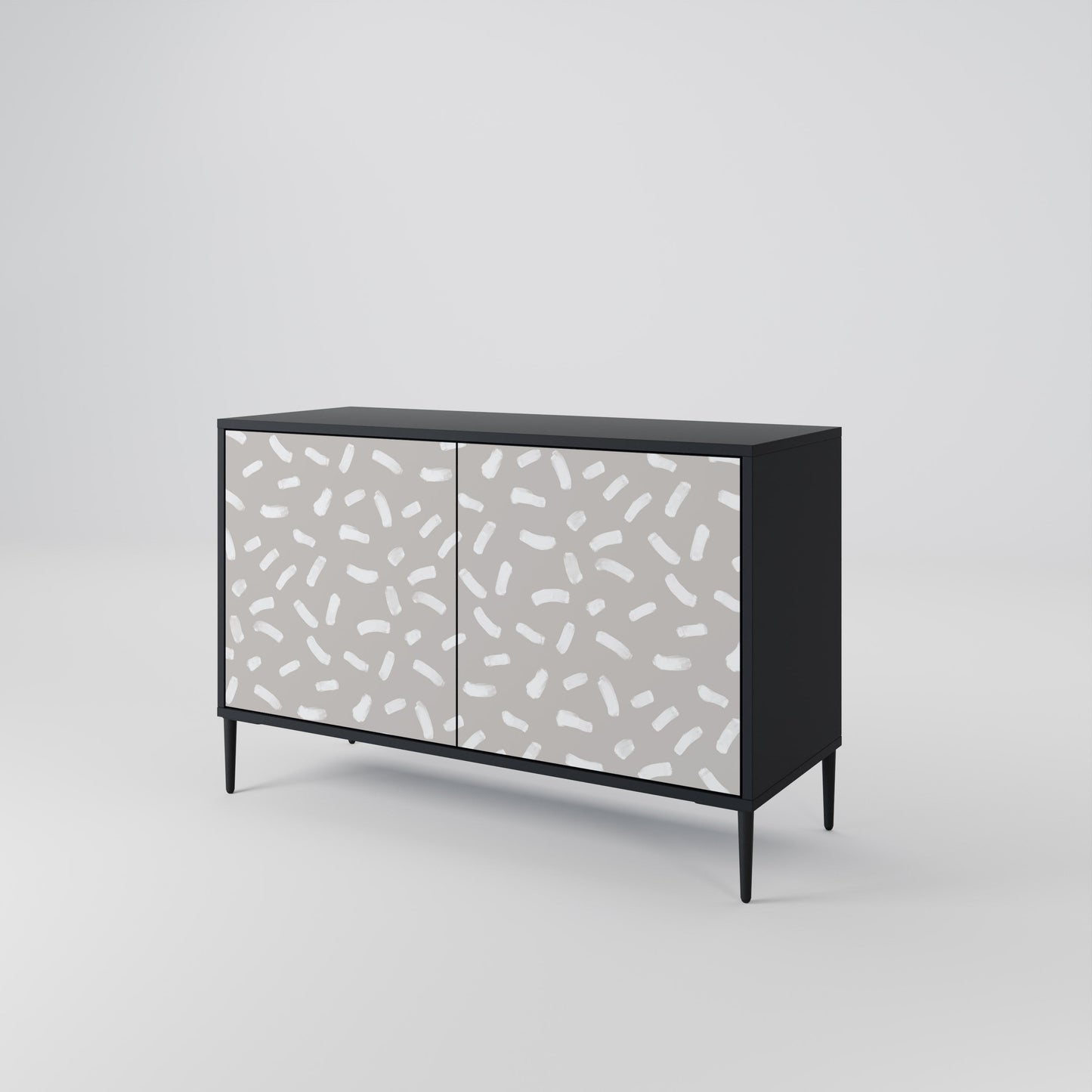 Credenza a 2 ante PASSING SECONDS in finitura nera