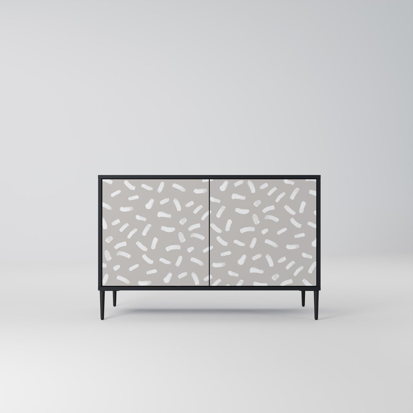 Credenza a 2 ante PASSING SECONDS in finitura nera