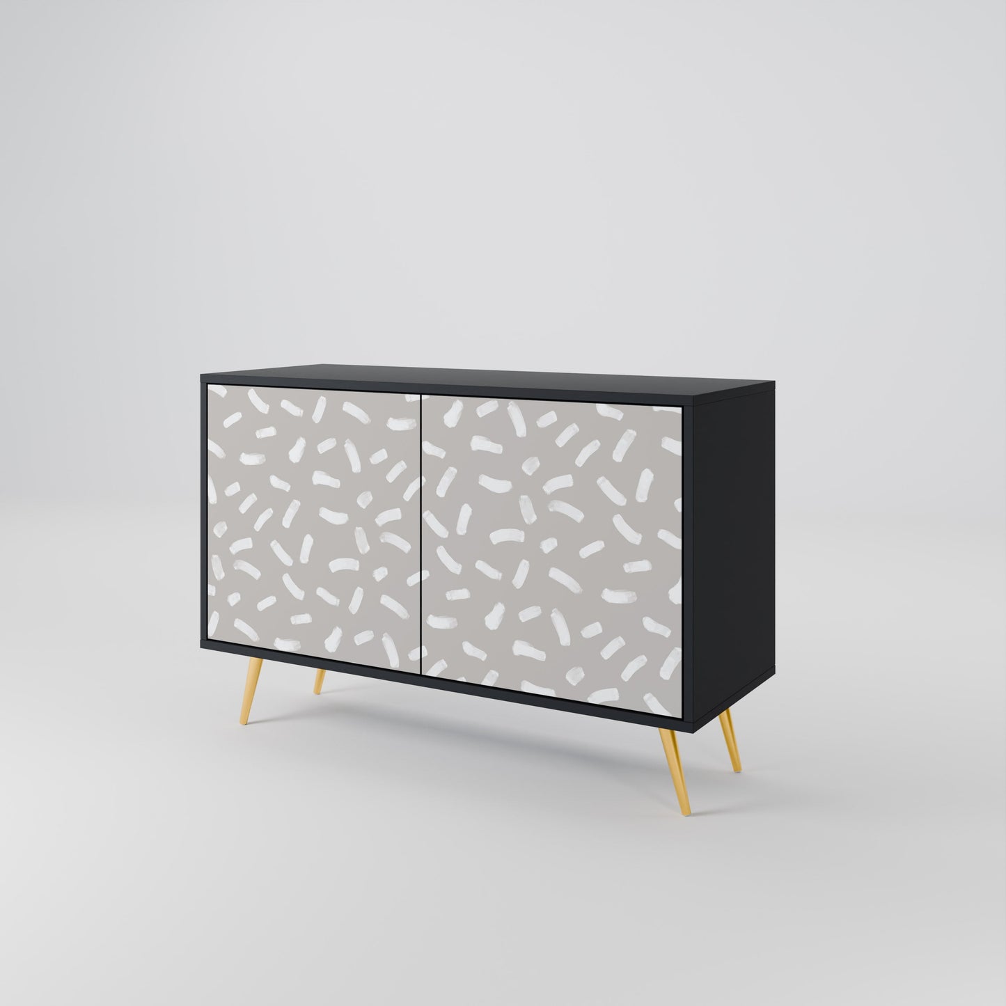 Credenza a 2 ante PASSING SECONDS in finitura nera