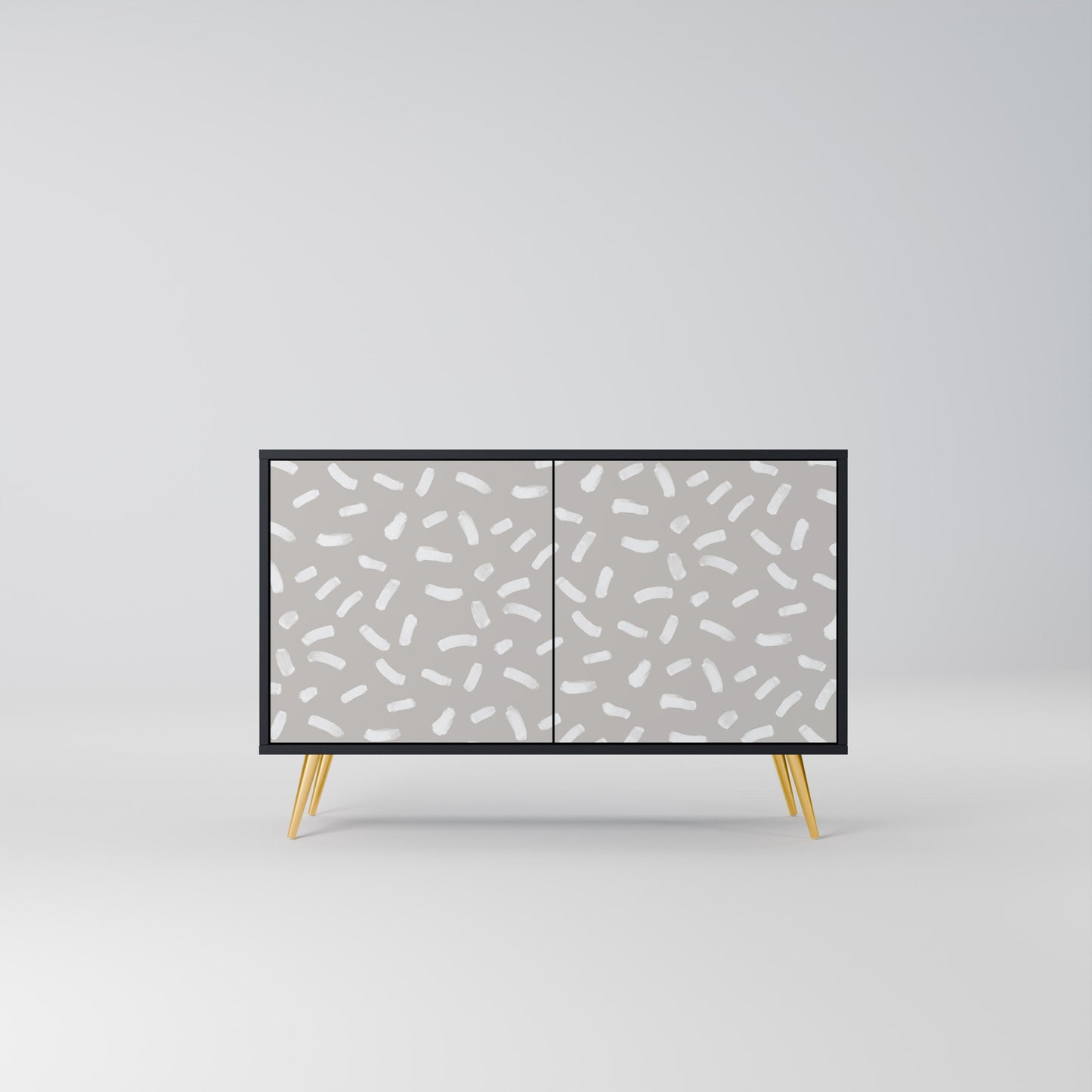 Credenza a 2 ante PASSING SECONDS in finitura nera