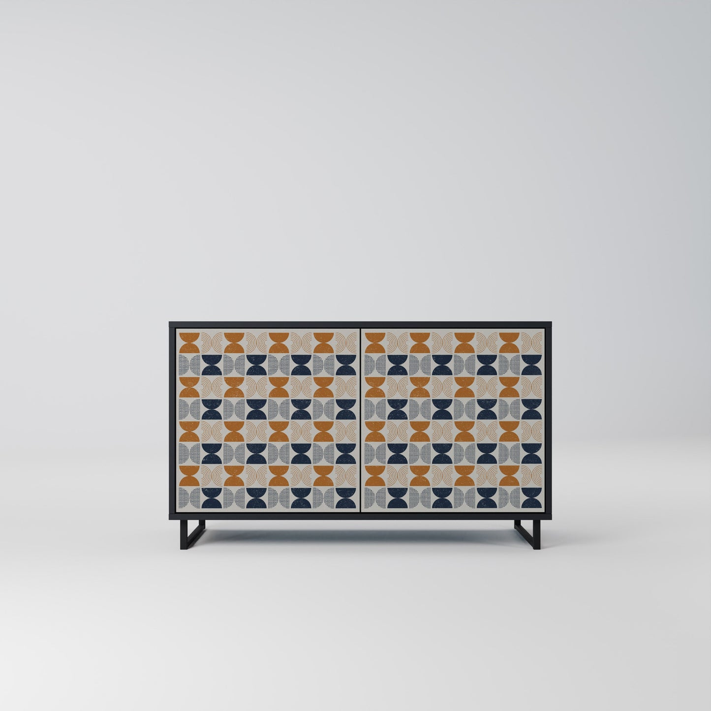 Credenza a 2 ante REFLECTION RANGE in finitura nera