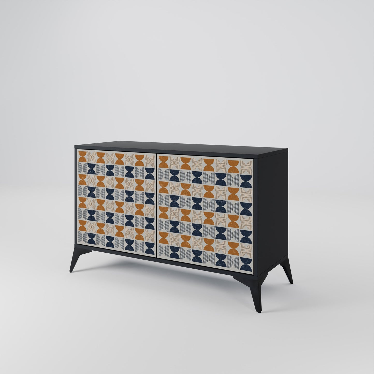 Credenza a 2 ante REFLECTION RANGE in finitura nera