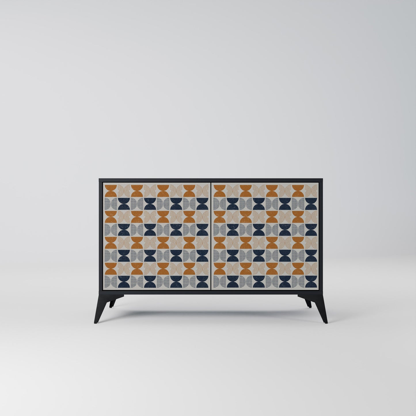 Credenza a 2 ante REFLECTION RANGE in finitura nera