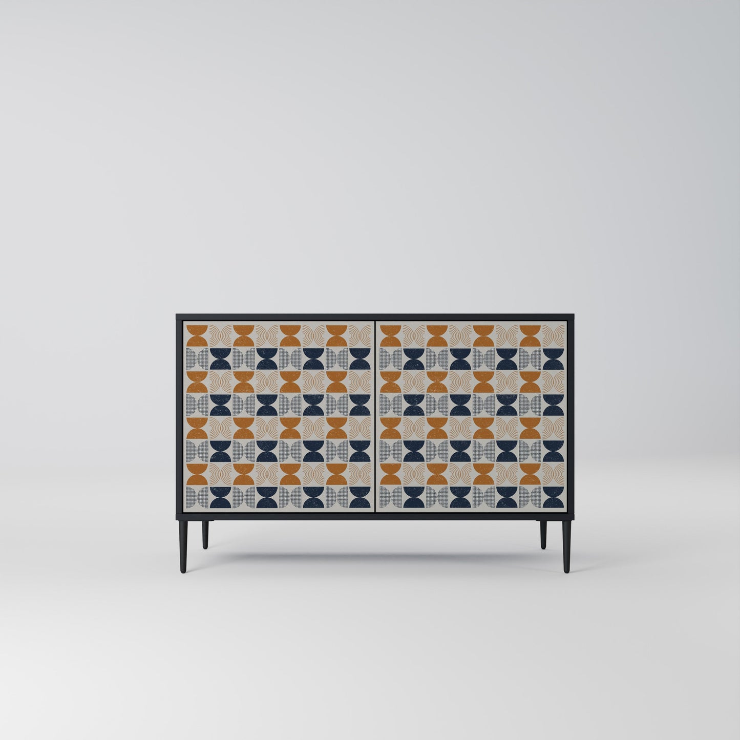 Credenza a 2 ante REFLECTION RANGE in finitura nera