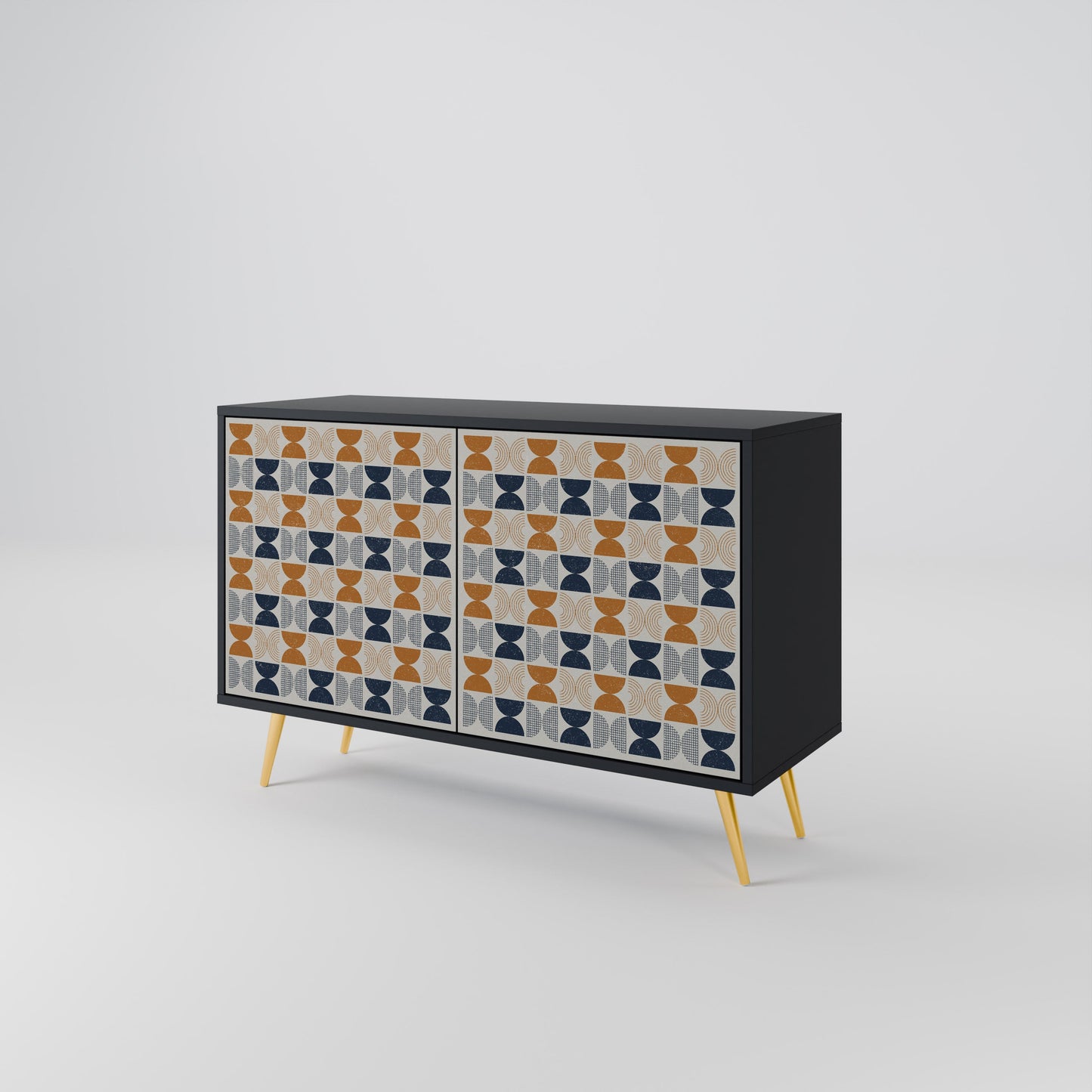 Credenza a 2 ante REFLECTION RANGE in finitura nera