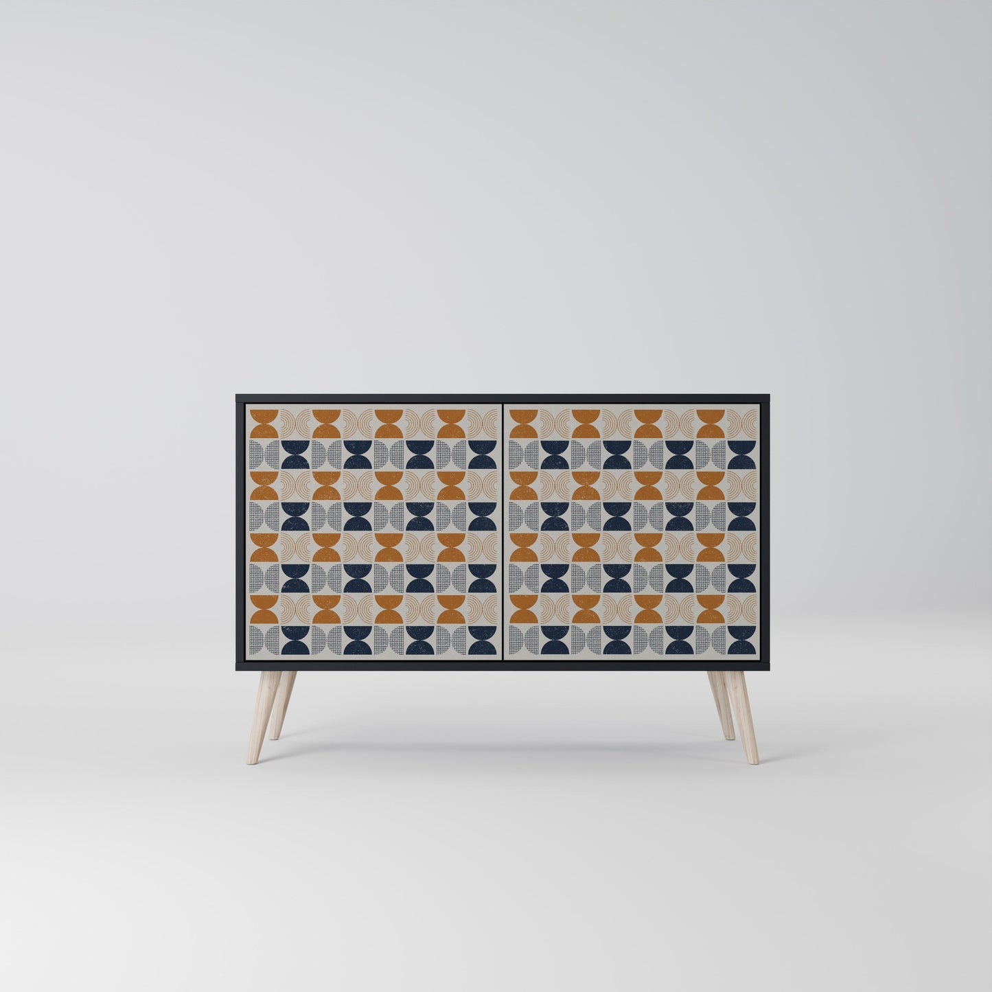 Credenza a 2 ante REFLECTION RANGE in finitura nera