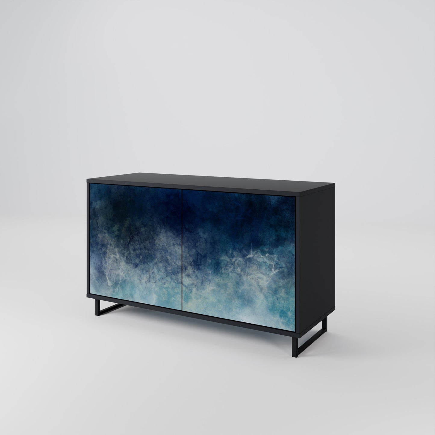 Credenza a 2 ante CELESTIAL FALL in finitura nera