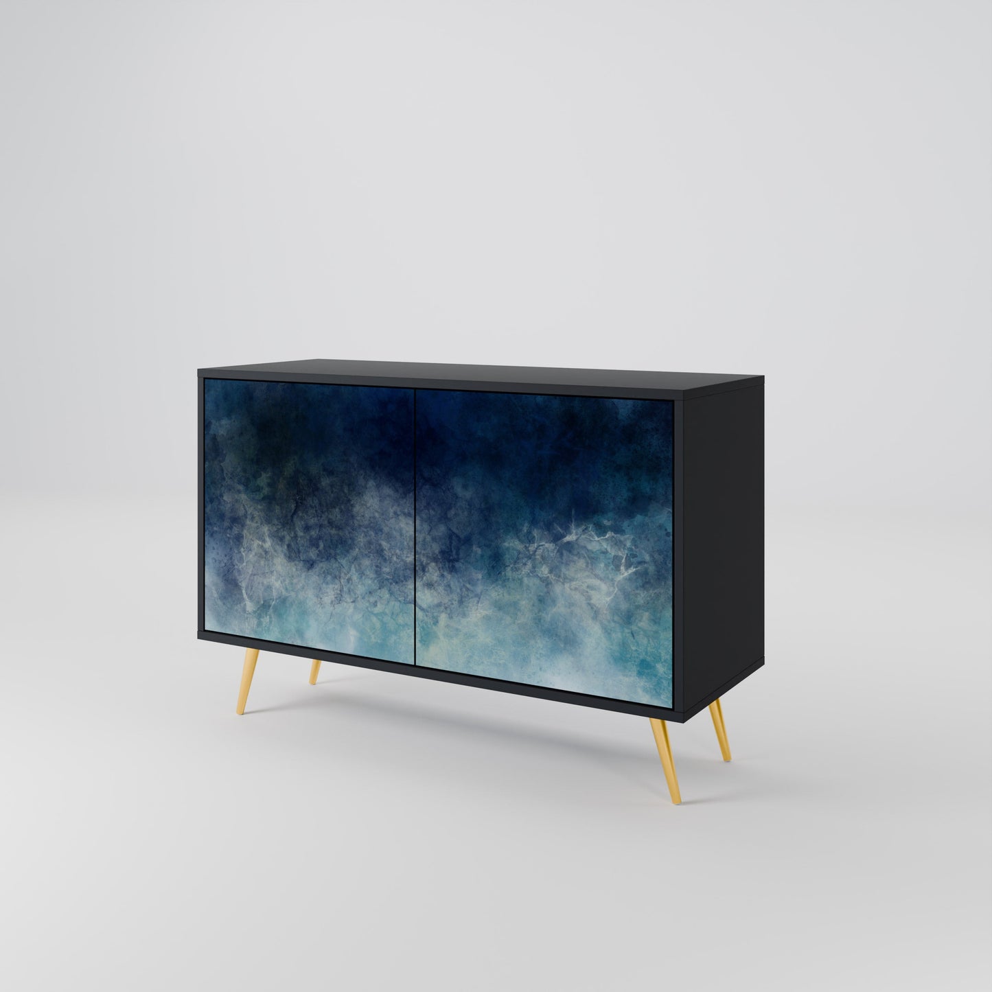 Credenza a 2 ante CELESTIAL FALL in finitura nera