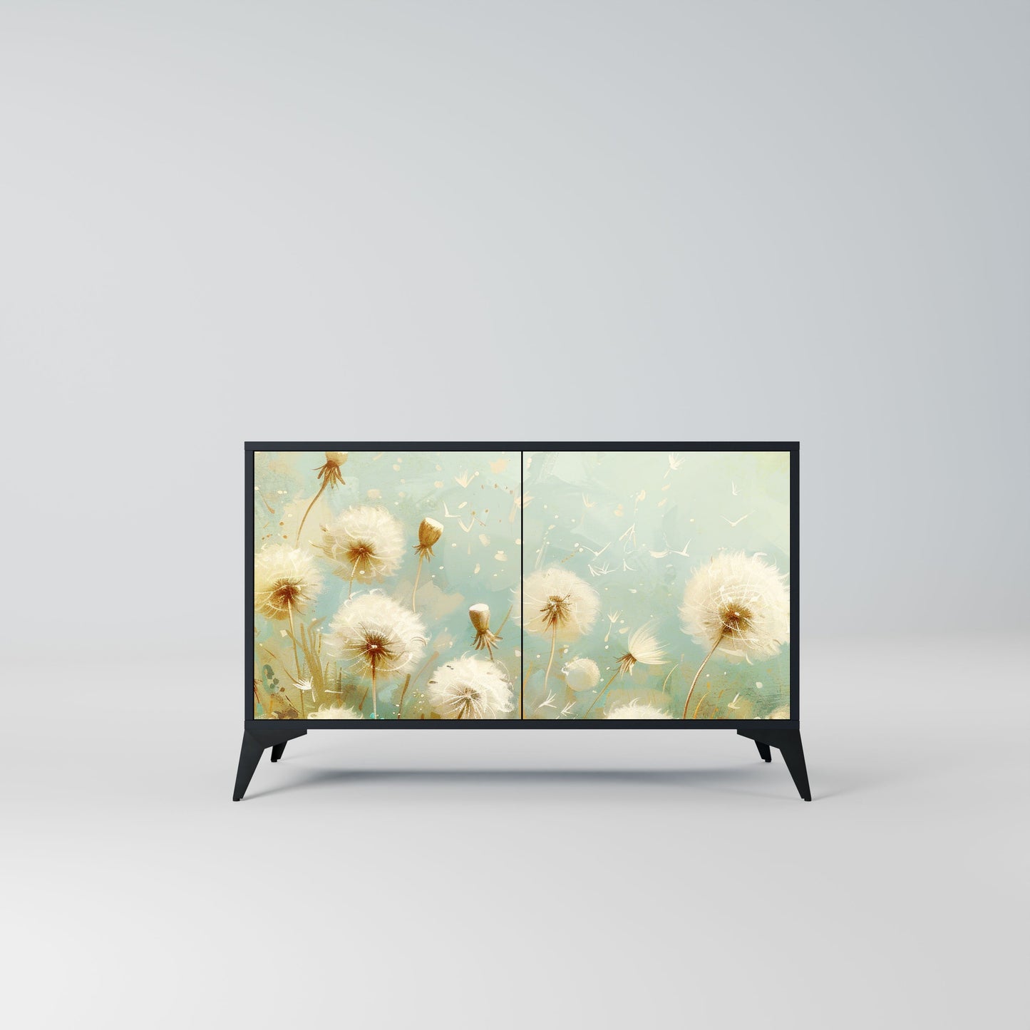 Credenza a 2 ante DREAMY MEADOW in finitura nera